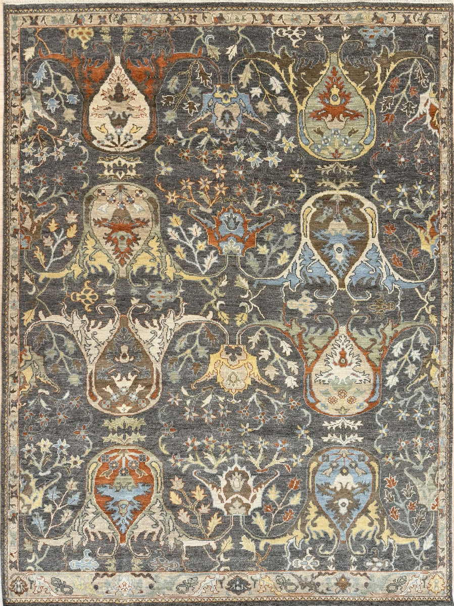 Grey Afghan Chobi Wool Rug 361cm x 271cm – Knot n' Co