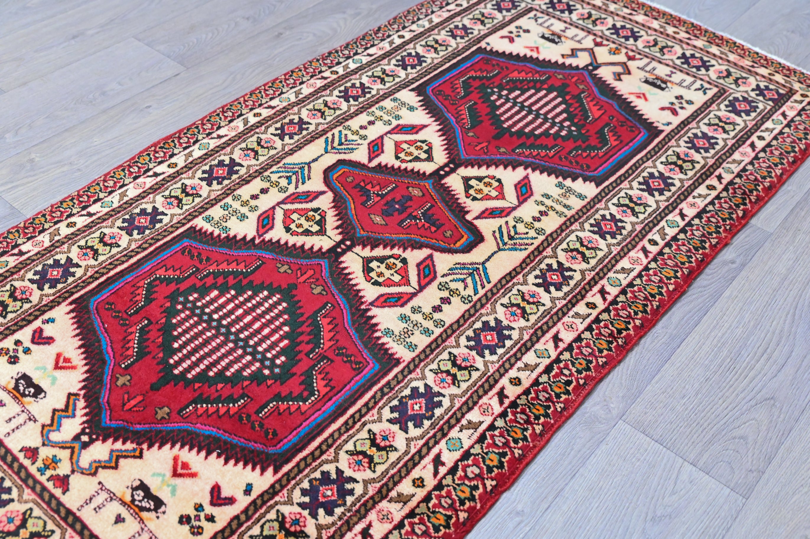 Handknotted Wool Persian Azerbayjan Runner - (200H x 97W)