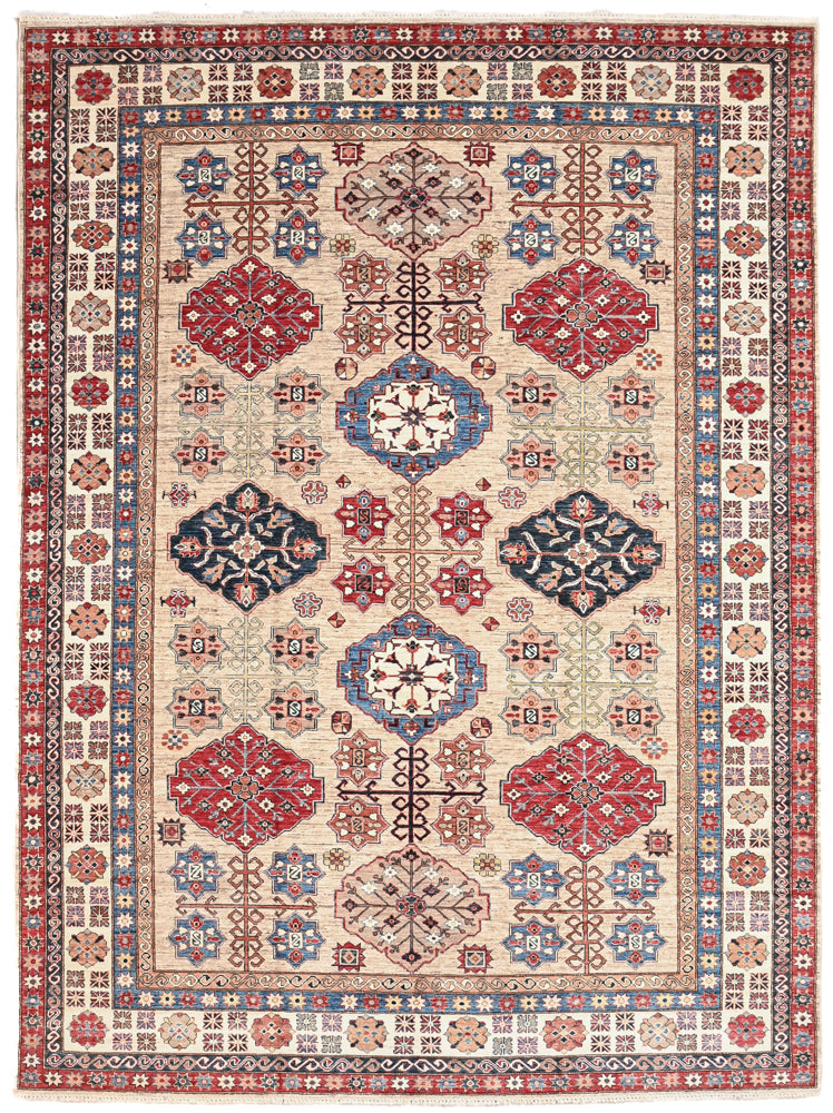 Beige Afghan Super Kazak Wool Rug 370cm x 277cm K1008