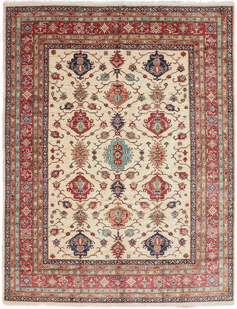 Cream Afghan Super Kazak Wool Rug 320cm x 248cm