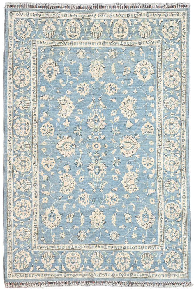 Blue Afghan Chobi Wool Rug 238cm x 162cm