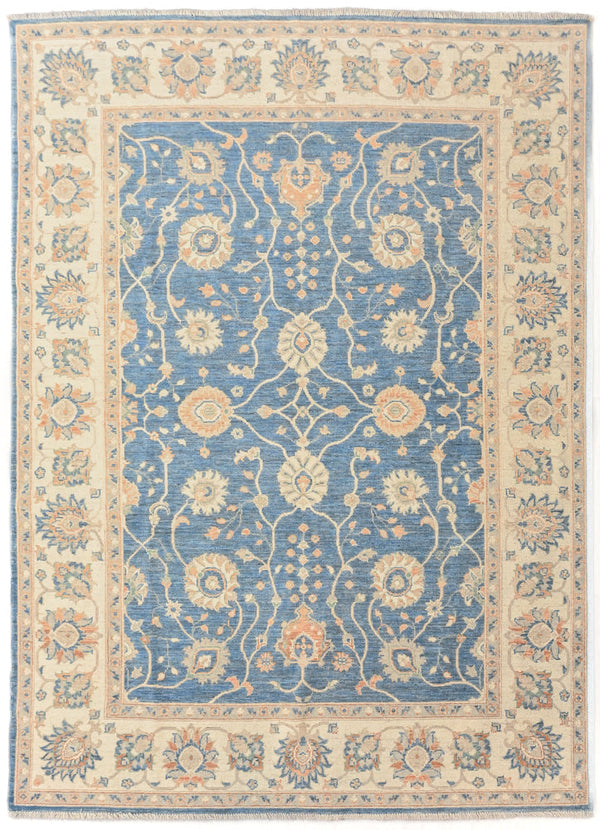 Blue Afghan Chobi Wool Rug 238cm x 172cm