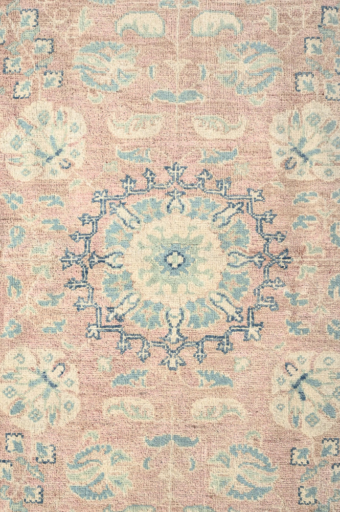 Pastel Peach Afghan Chobi Wool Rug 180cm x 147cm