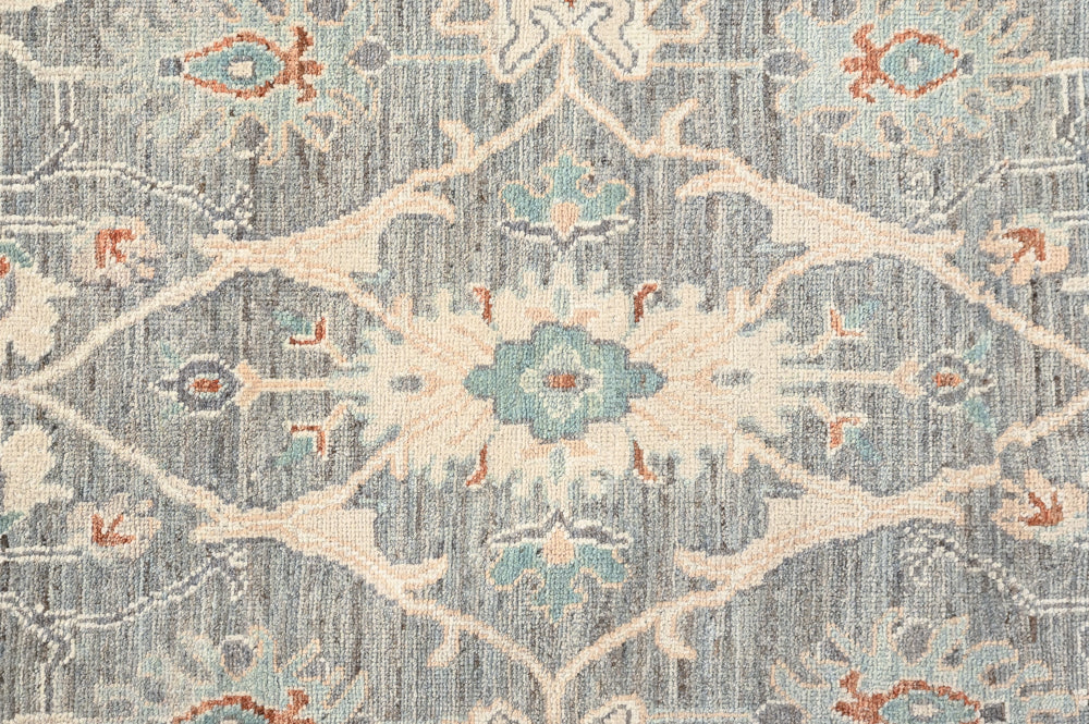 Grey Afghan Chobi Wool Rug 270cm x 172cm – Knot n' Co
