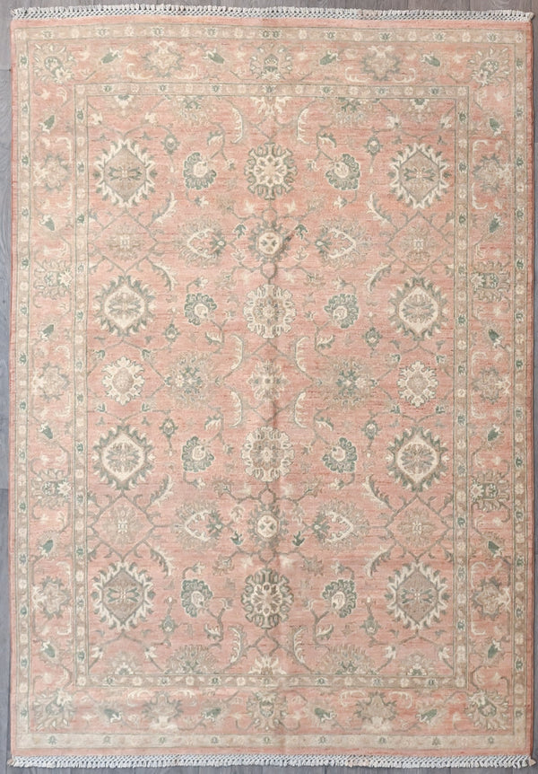 Peach Afghan Chobi Wool Rug 236cm x 166cm