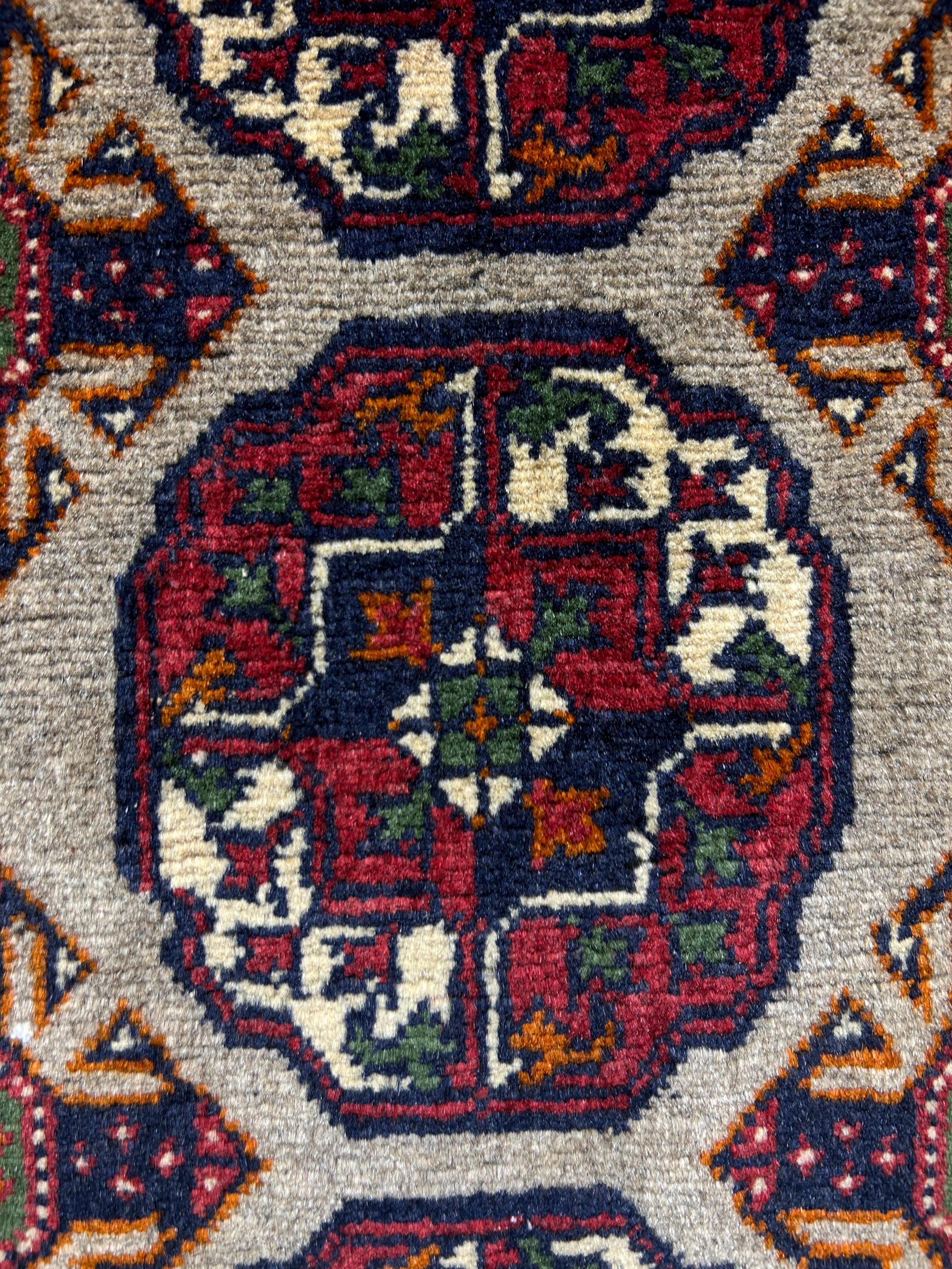 Beige Afghan Kundus Wool Rug 139cm x 96cm