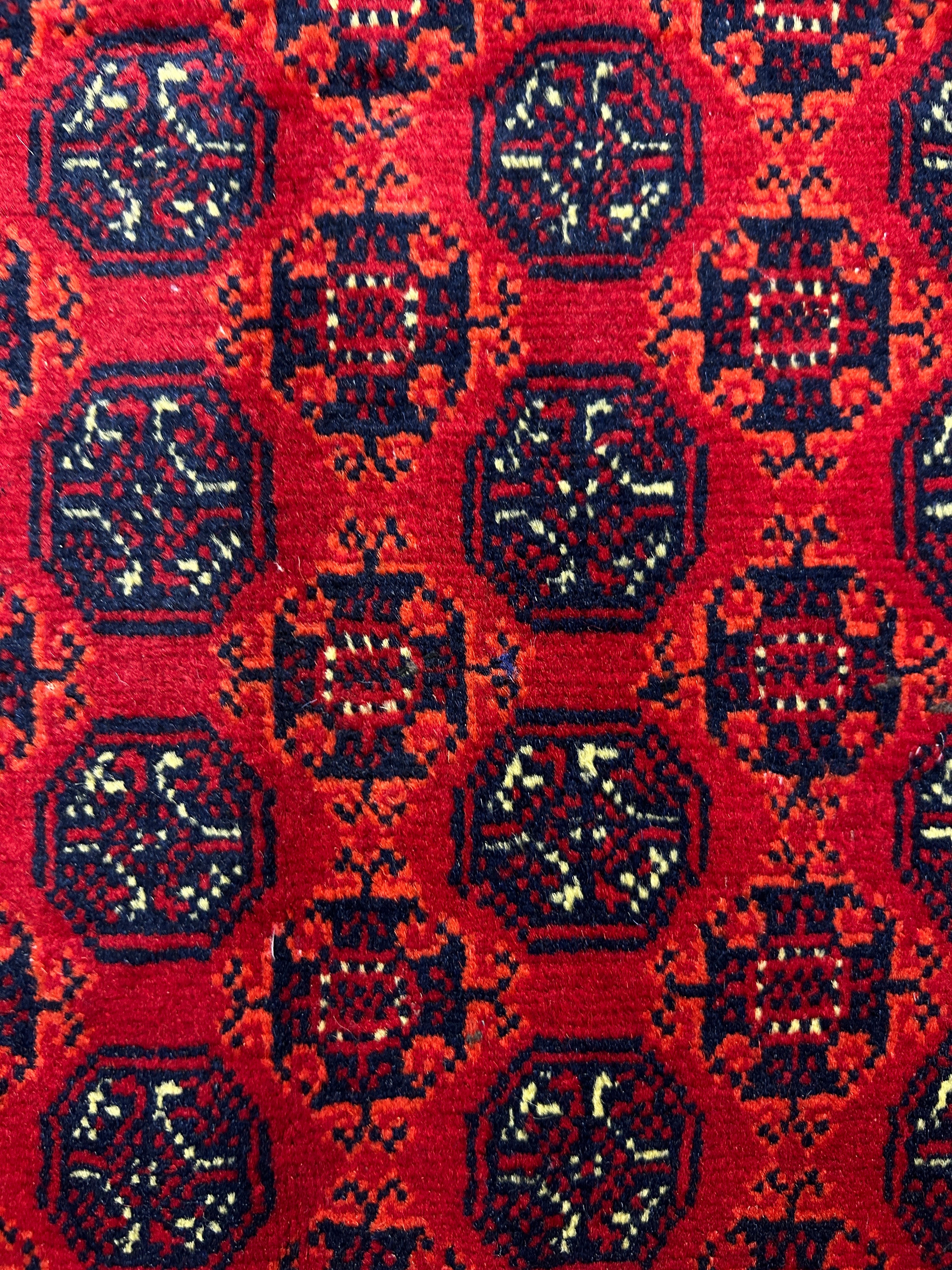 Red Afghan Khoja Roshnai Wool Rug 147cm x 103cm