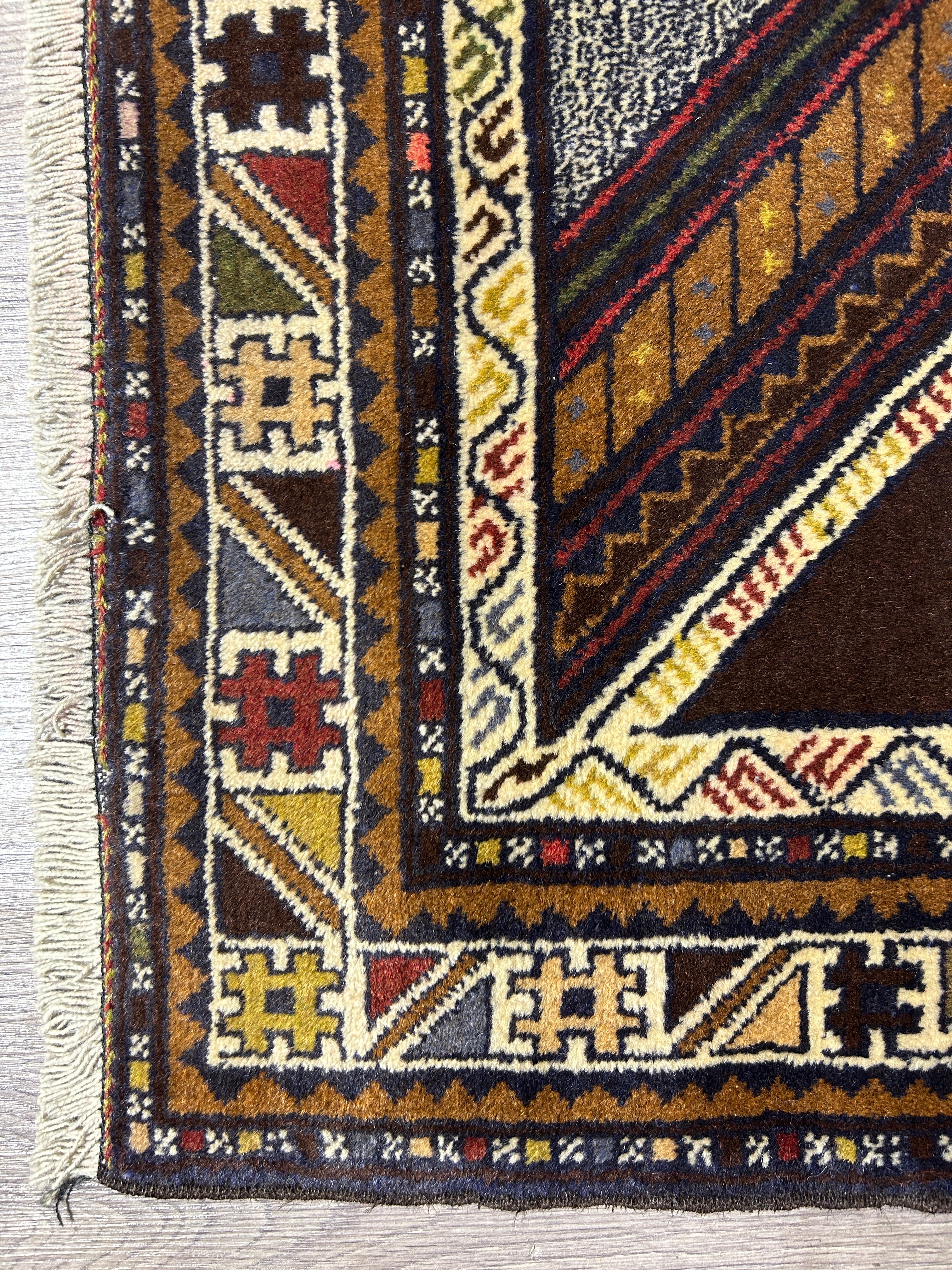 Vintage Persian Baluchi Wool Rug 204cm x 104cm