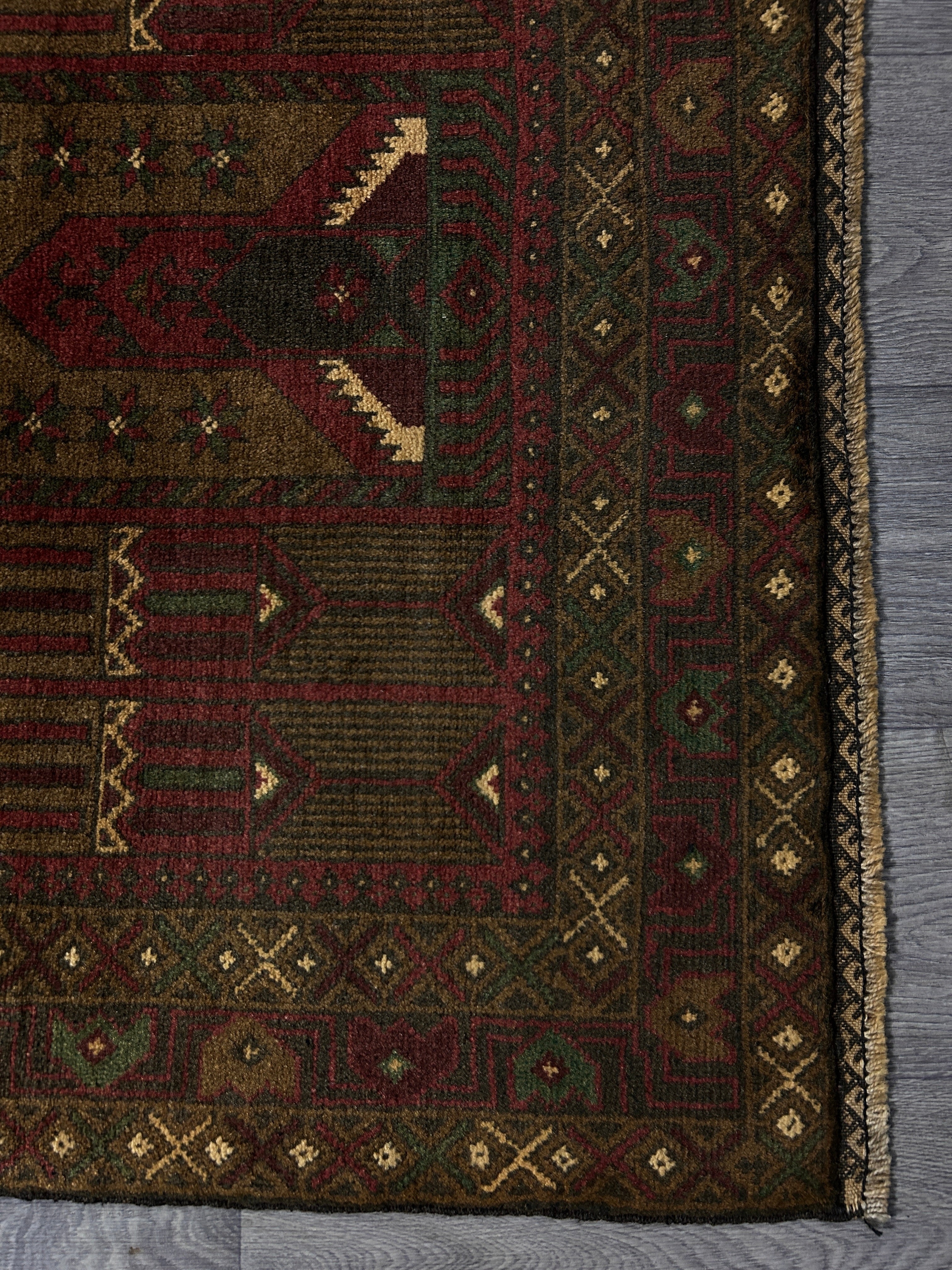 Vintage Persian Baluchi Wool Rug 192cm x 110cm