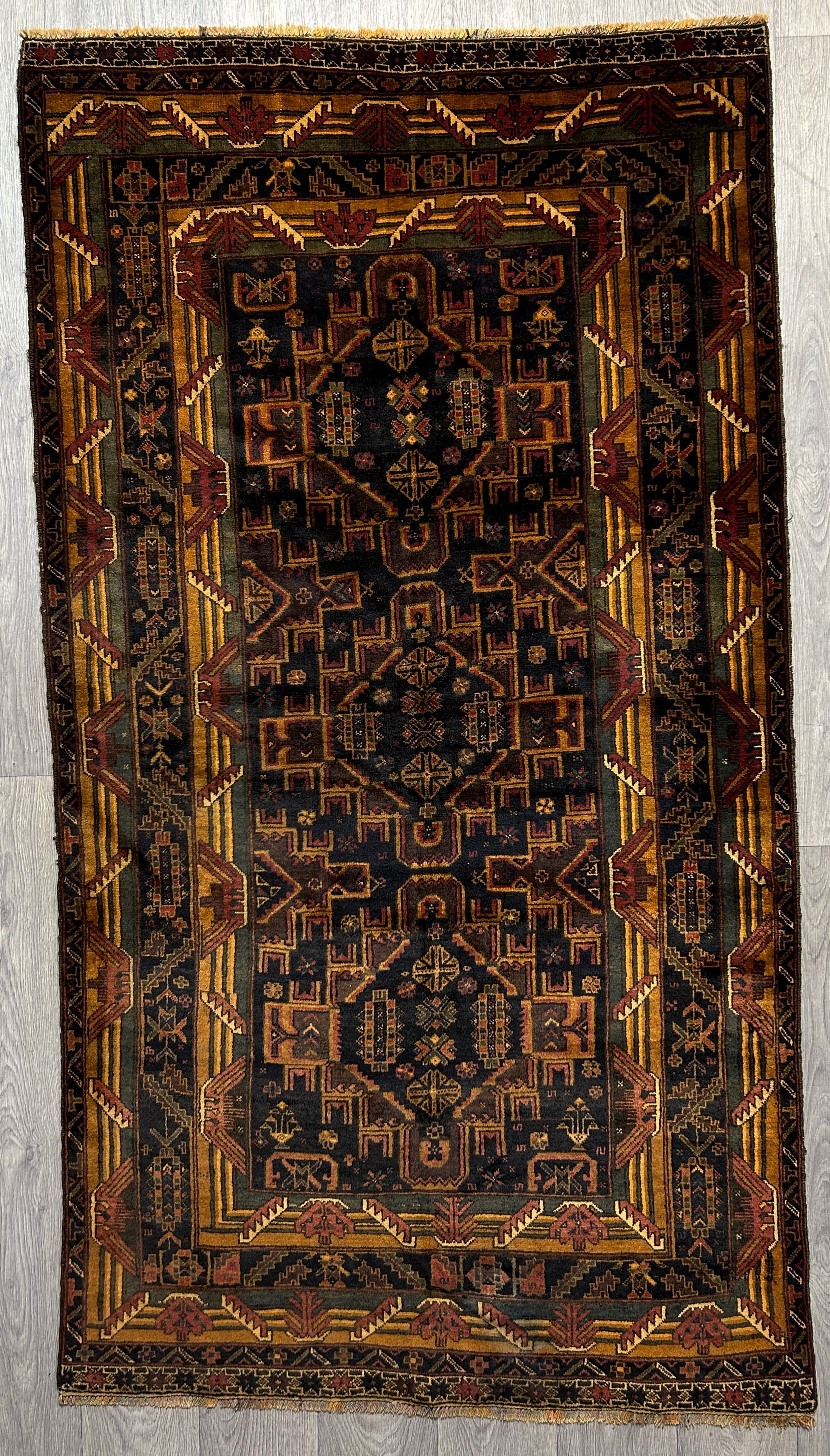 Fine Persian Baluchi Wool Rug 227cm x 125cm