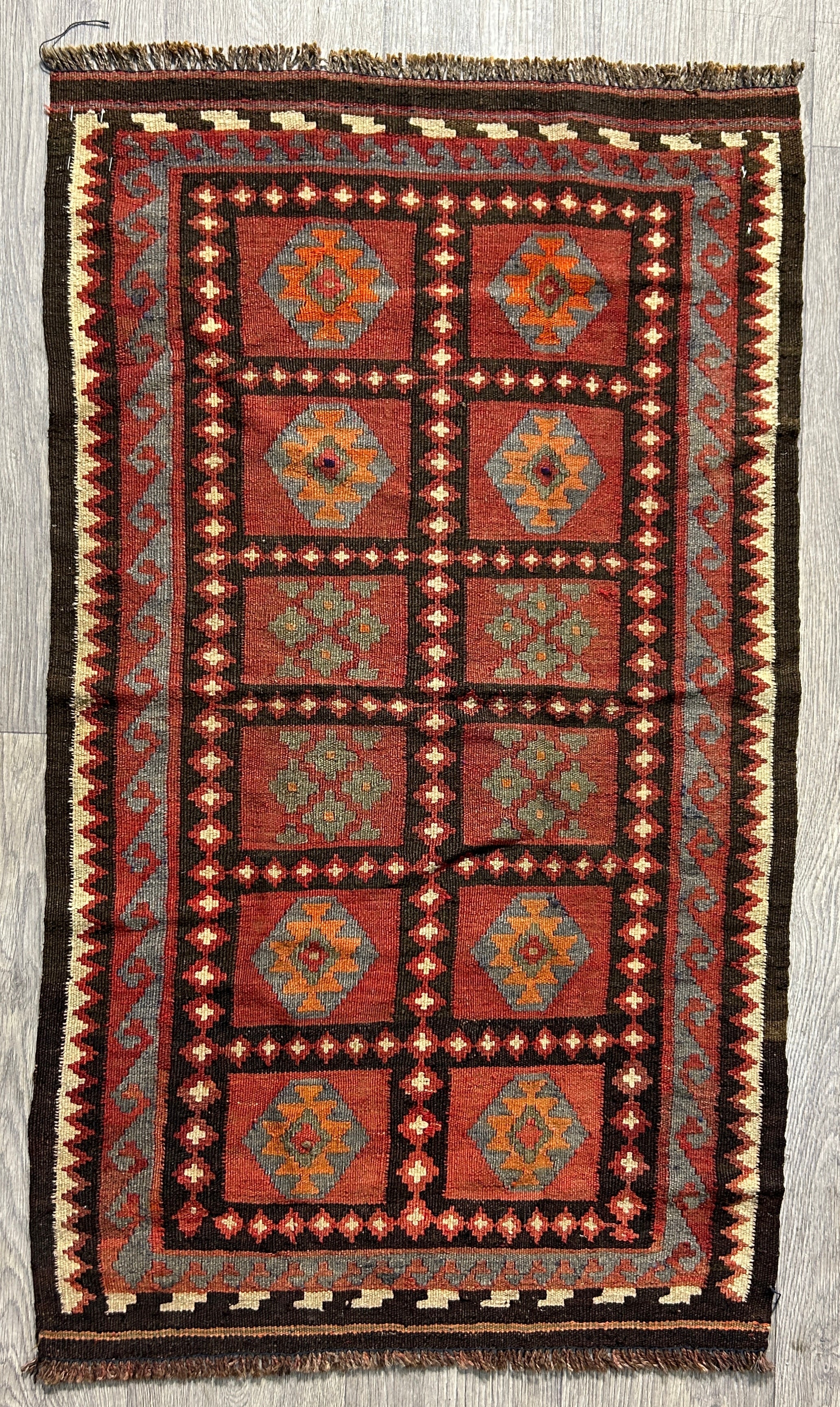 Vintage Persian Kilim Wool Rug 117cm x 68cm