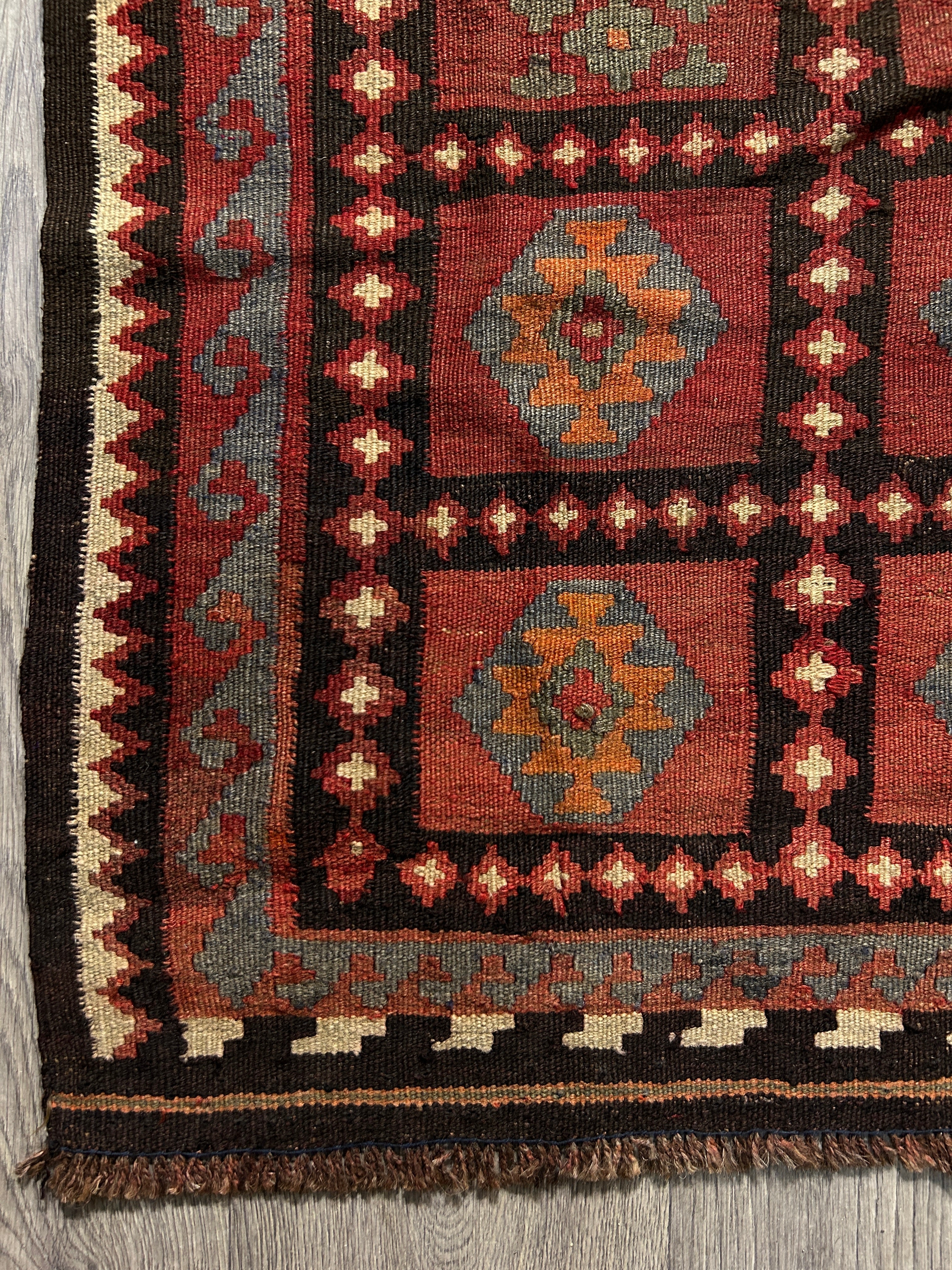 Vintage Persian Kilim Wool Rug 117cm x 68cm