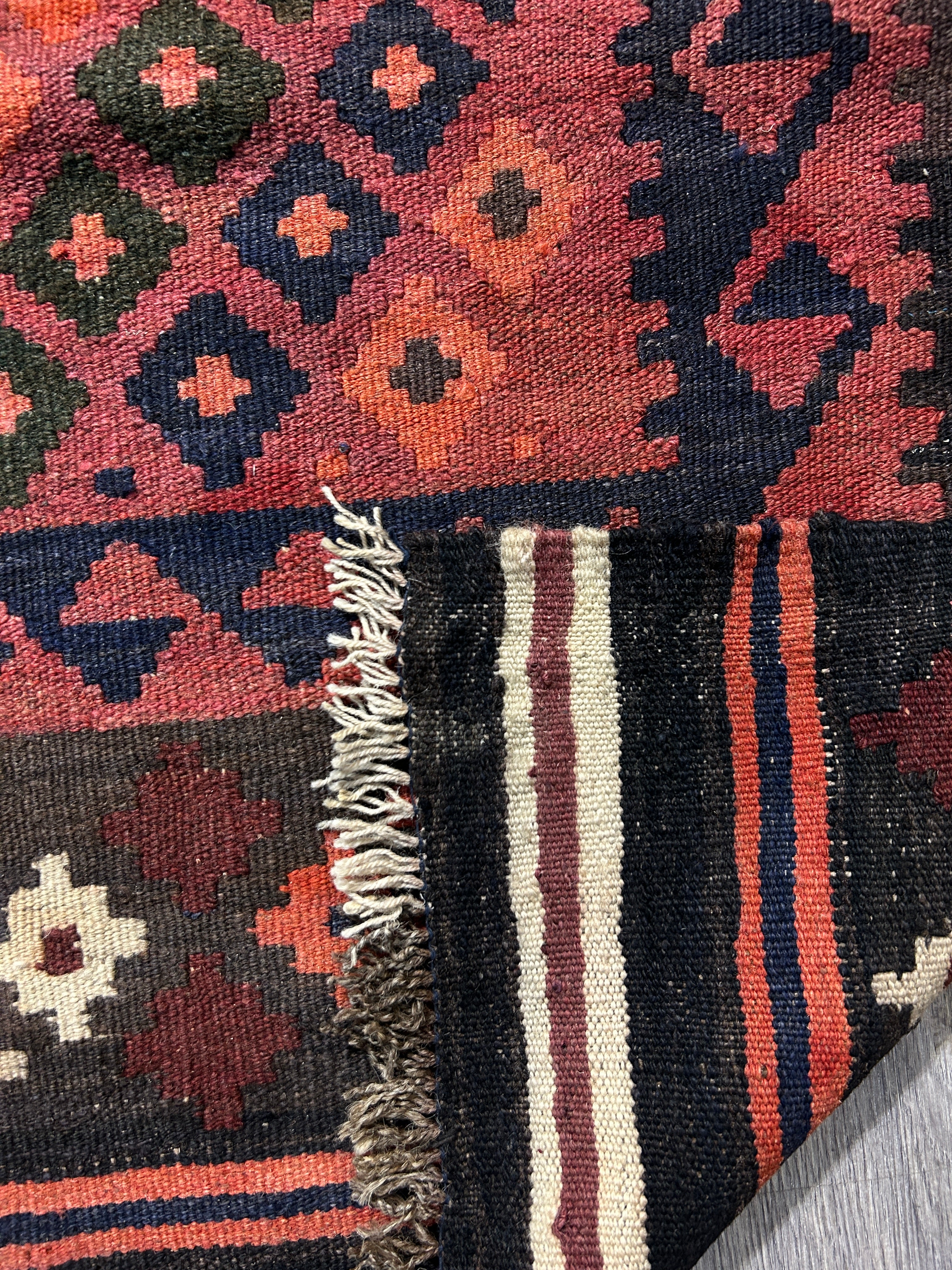 Vintage Persian Kilim Wool Rug 191cm x 99cm