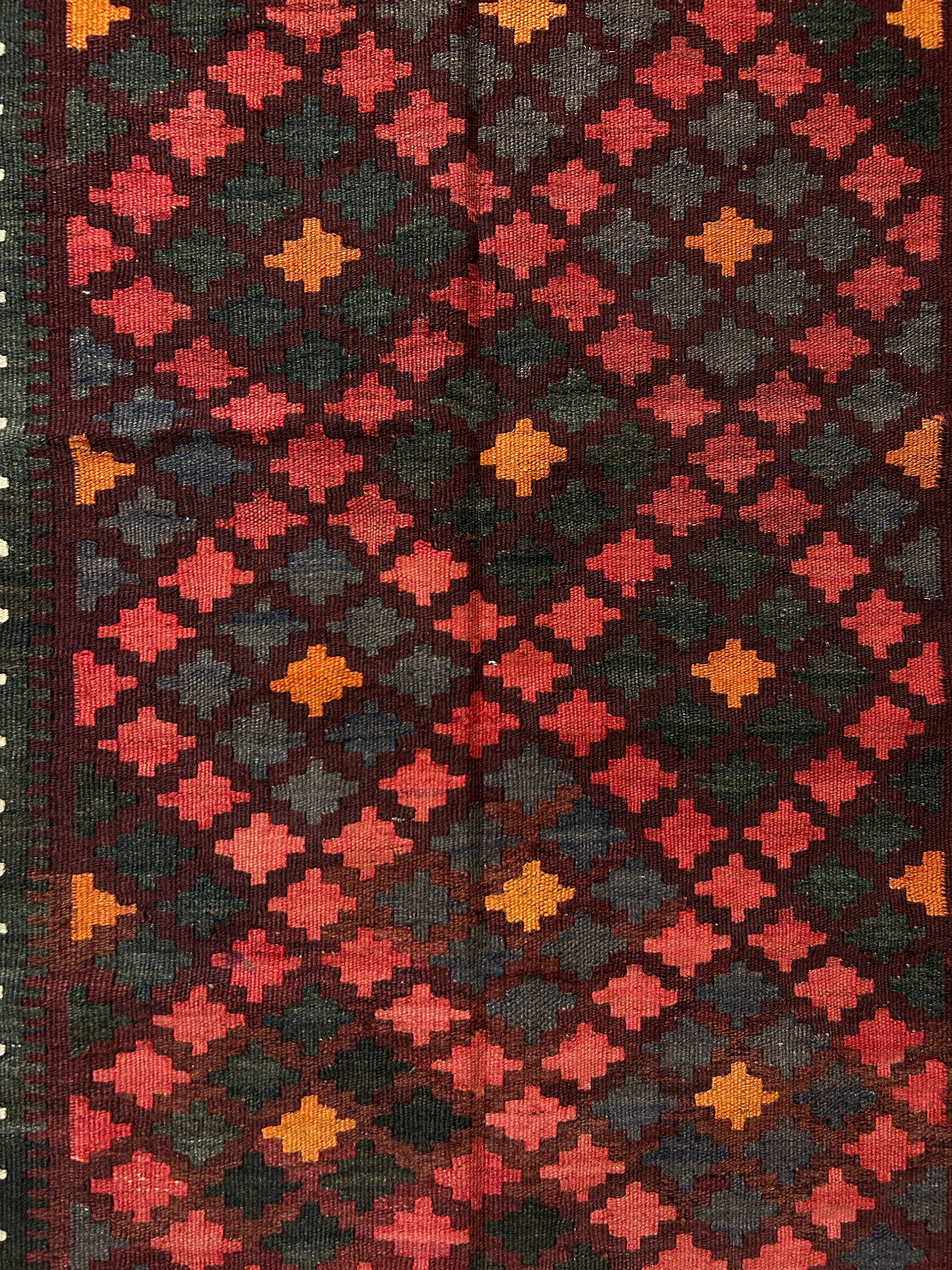 Vintage Persian Kilim Wool Rug 218cm x 142cm