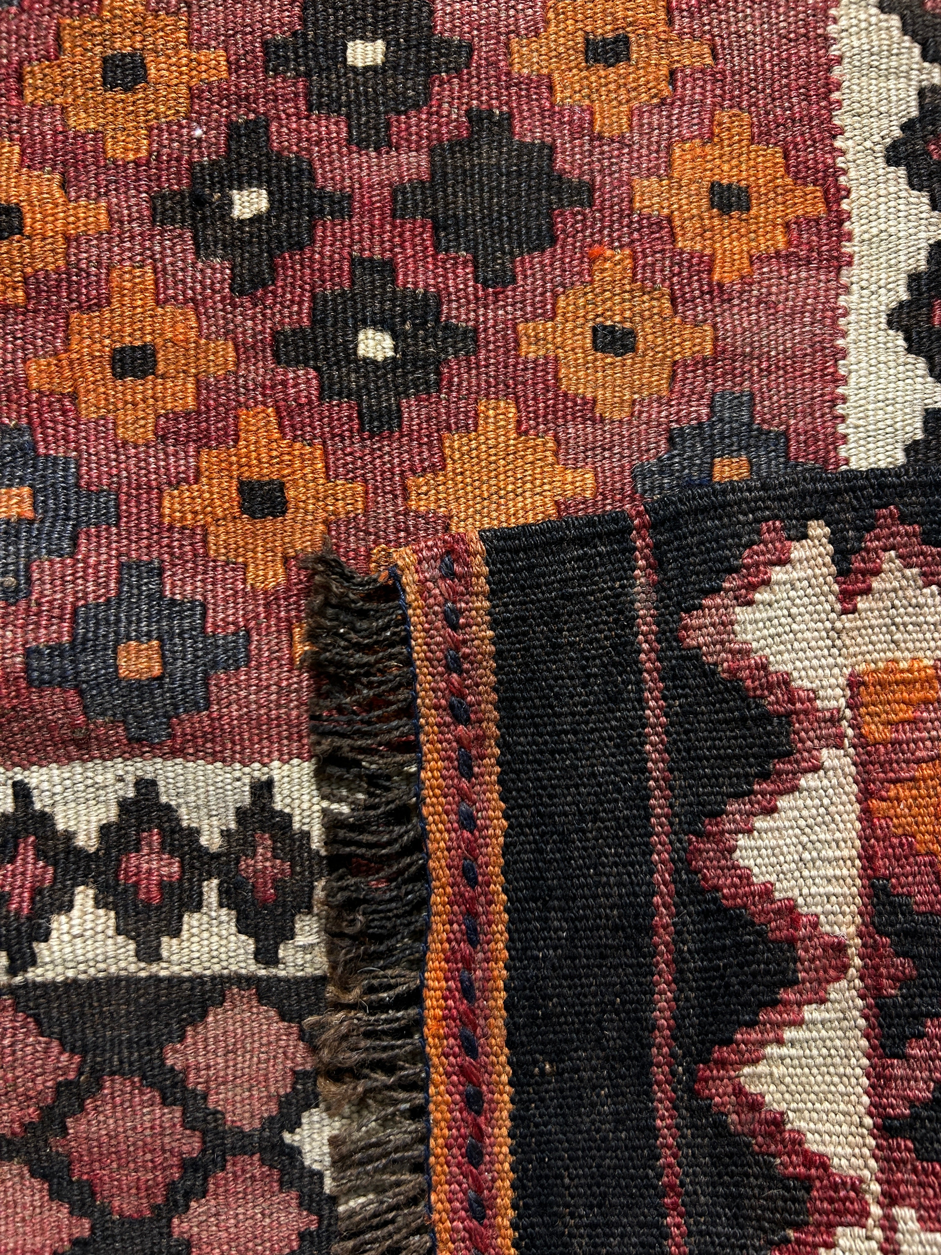 Vintage Persian Kilim Wool Rug 129cm x 80cm