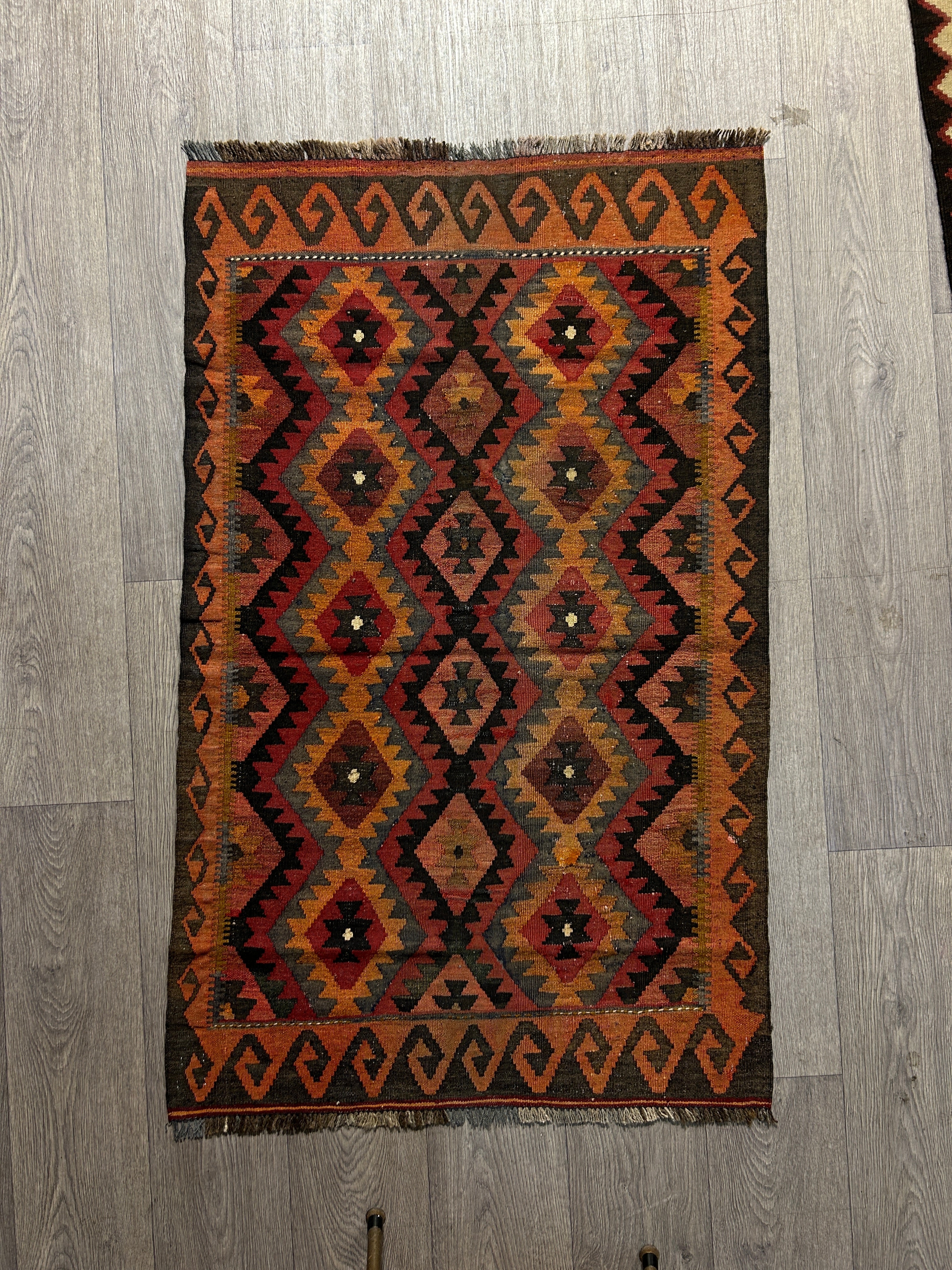 Vintage Persian Kilim Wool Rug 138cm x 83cm