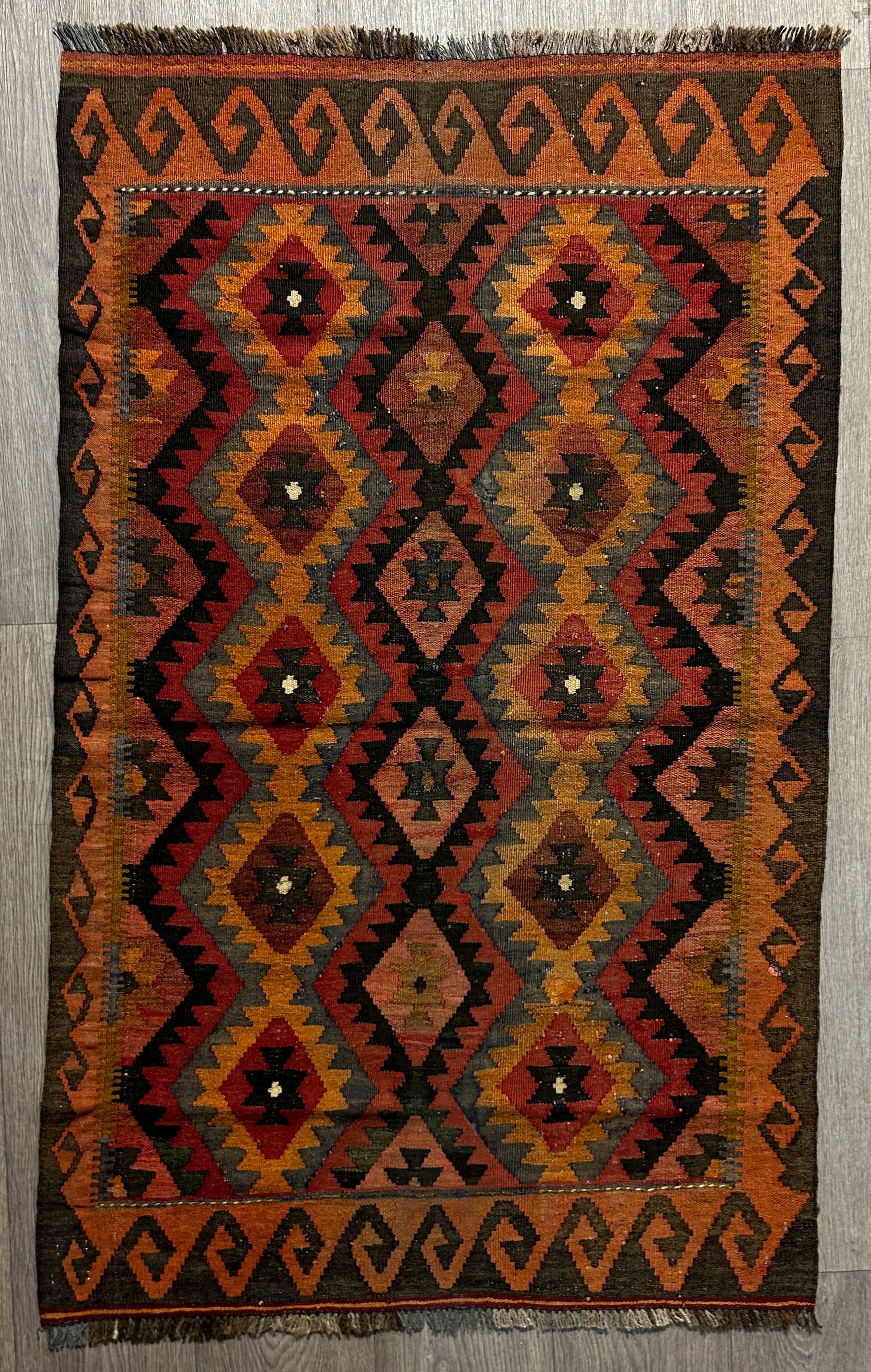 Vintage Persian Kilim Wool Rug 138cm x 83cm