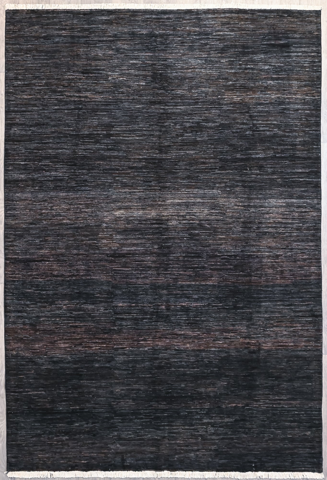 Natural Veg Dye Afghan Chobi Stripi Wool Rug 290cm x 200cm