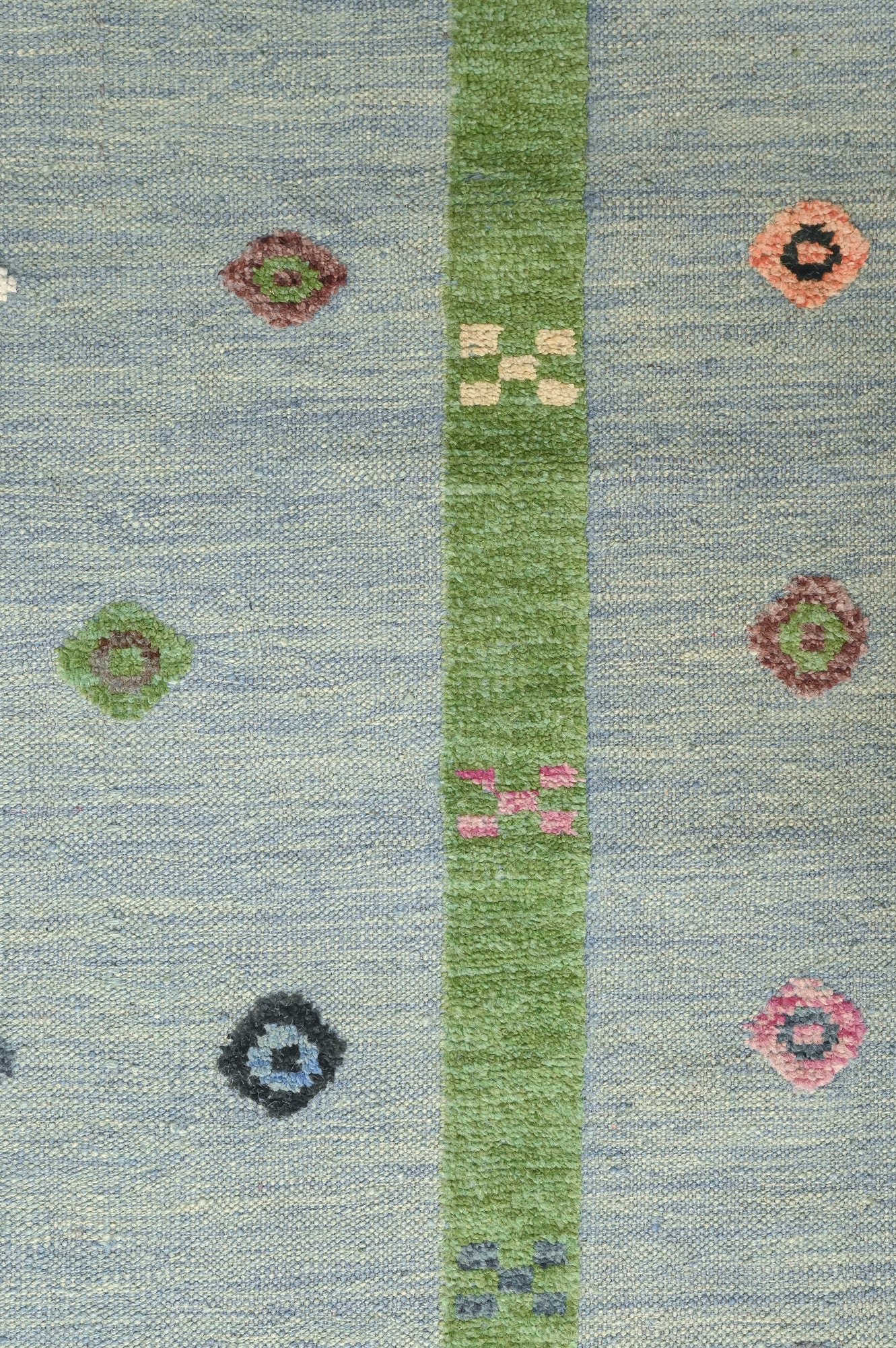 Light Blue Persian Barjasta Kilim Wool Rug 389cm x 288cm