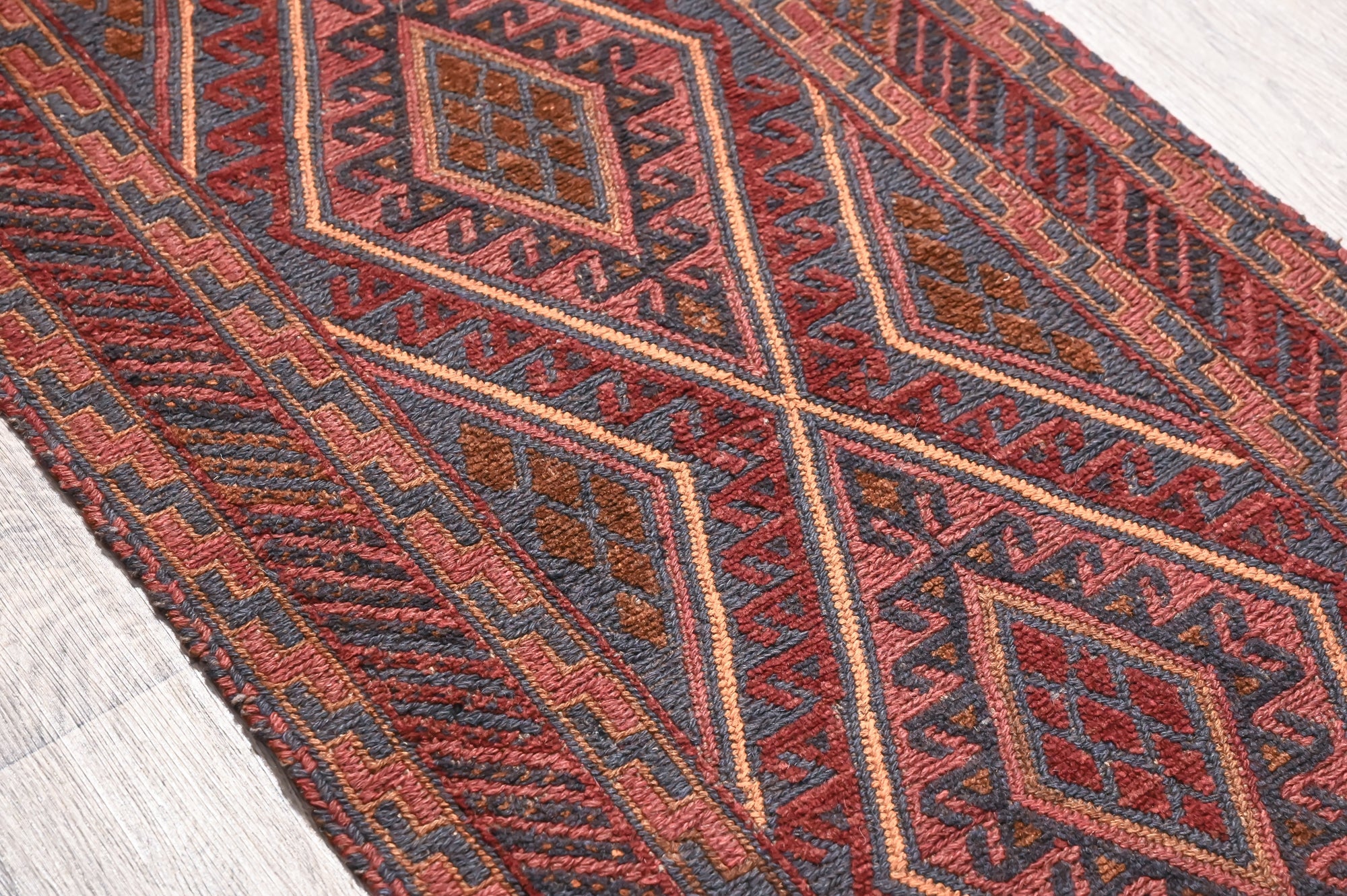 Vintage Persian Meshwani Tribal Wool Runner 383cm x 65cm