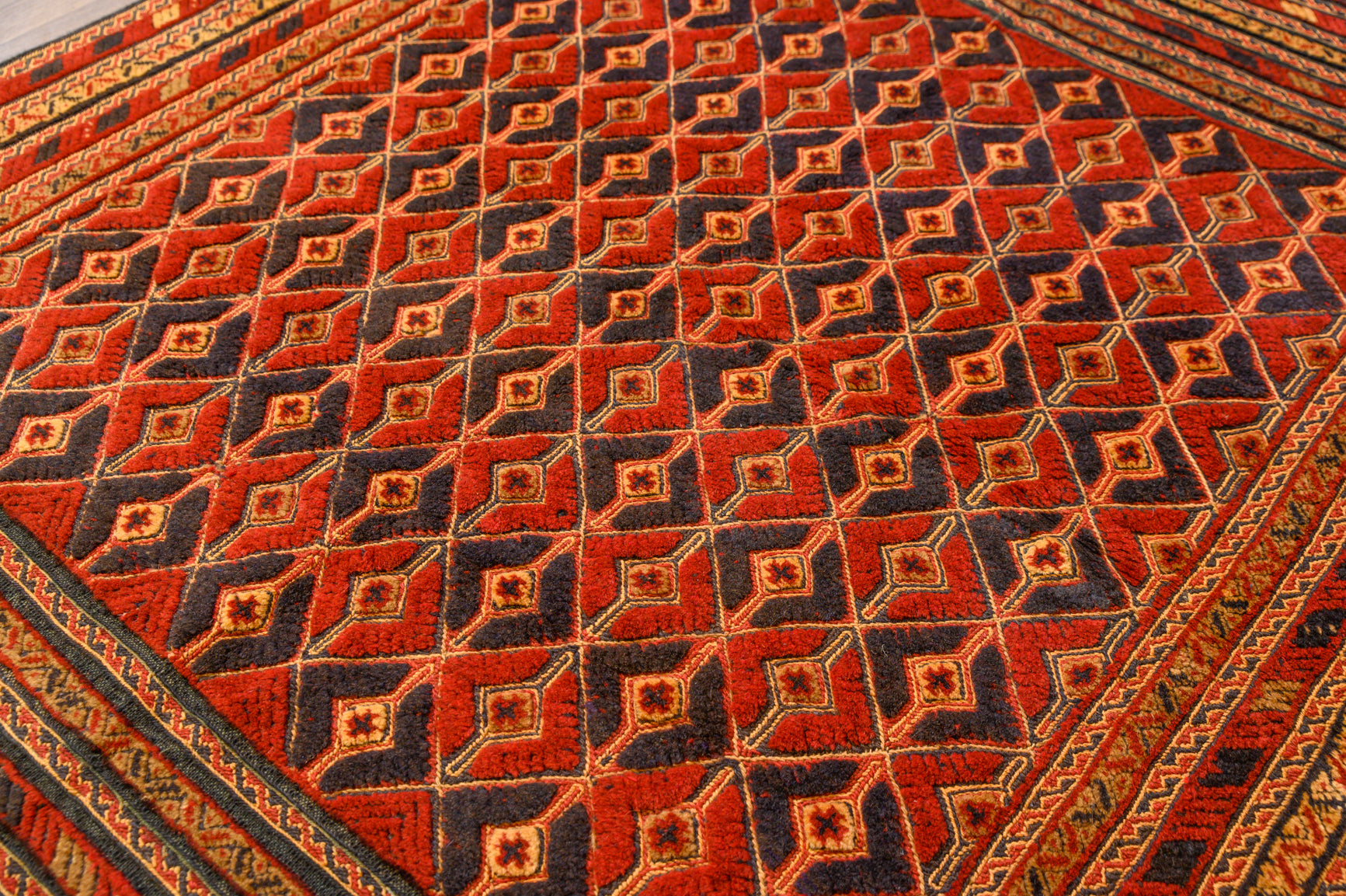 Red Persian Meshwani Wool Rug 186cm x 153cm