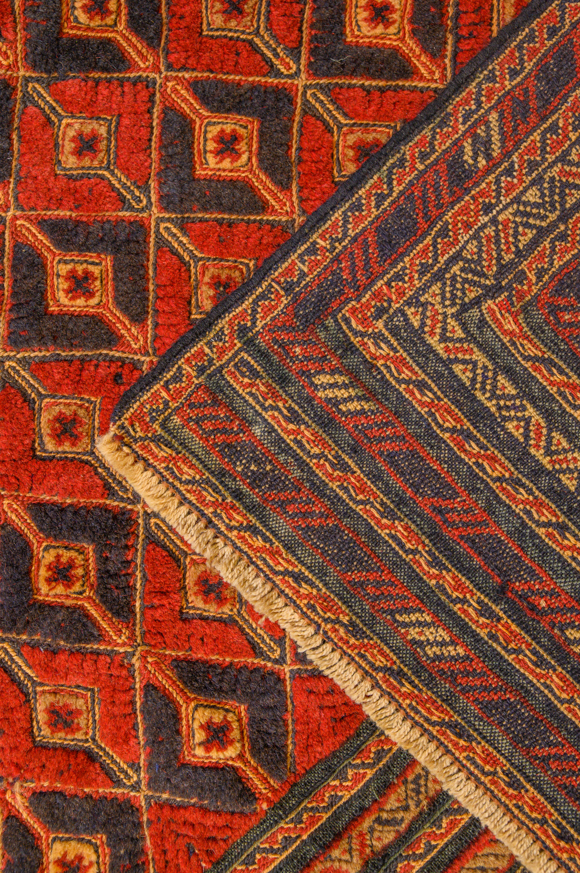 Red Persian Meshwani Wool Rug 186cm x 153cm