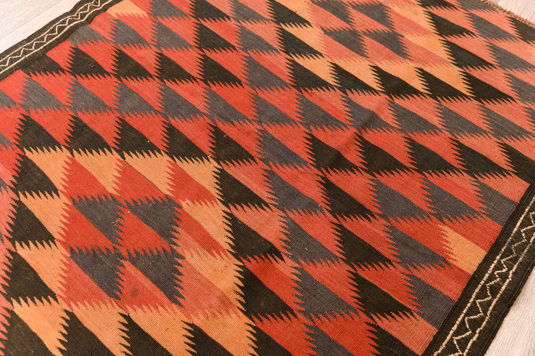 Red Vintage Persian Wool Kilim 168cm x 138cm