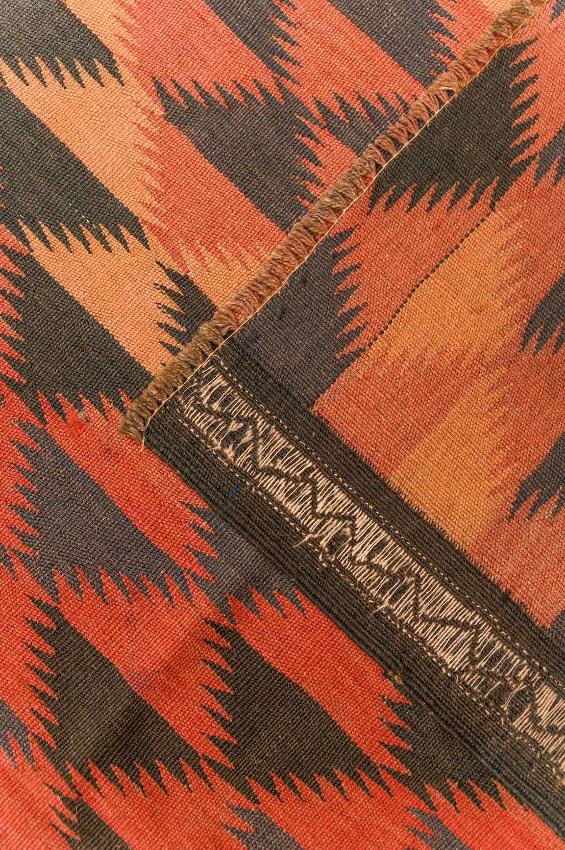 Red Vintage Persian Wool Kilim 168cm x 138cm