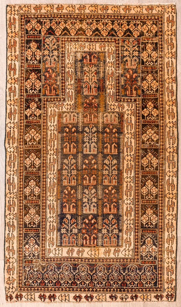 Vintage Persian Baluchi Wool Rug 146cm x 90cm