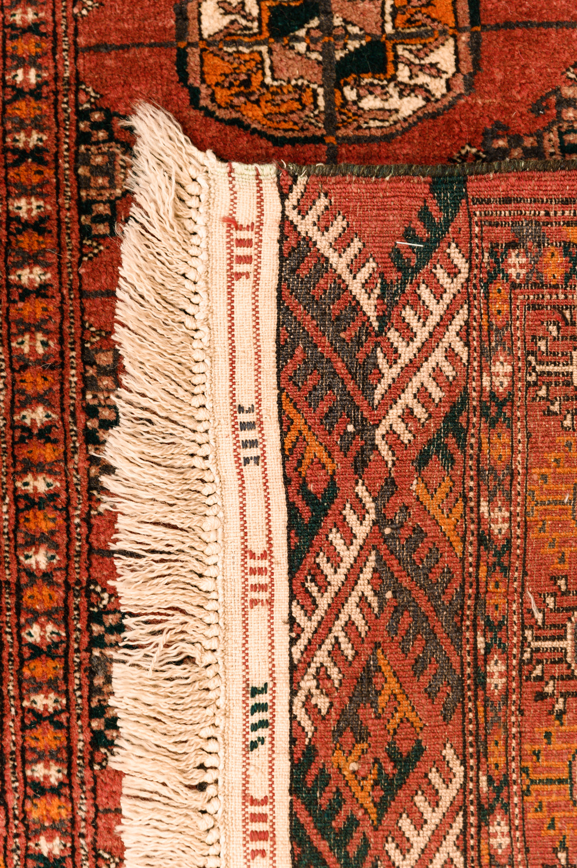 Vintage Persian Turkoman Wool Rug 115cm x 81cm