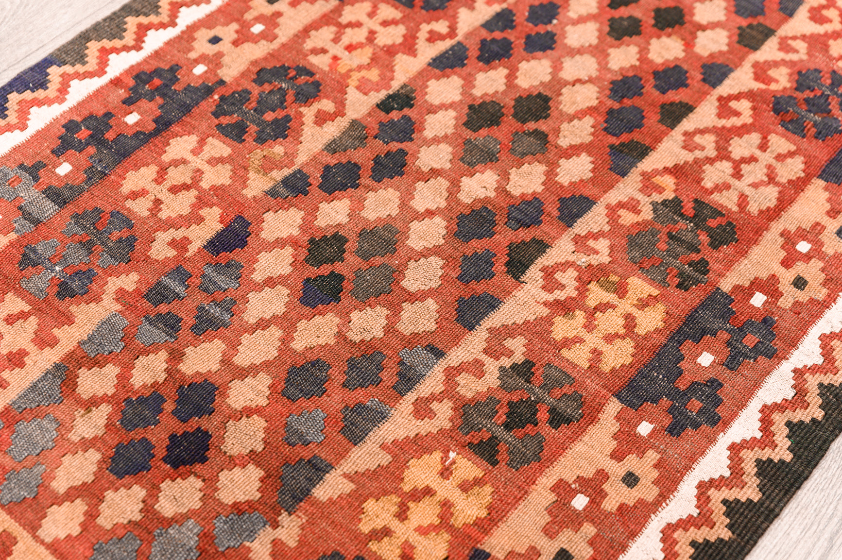 Red Vintage Persian Wool Kilim 175cm x 82cm