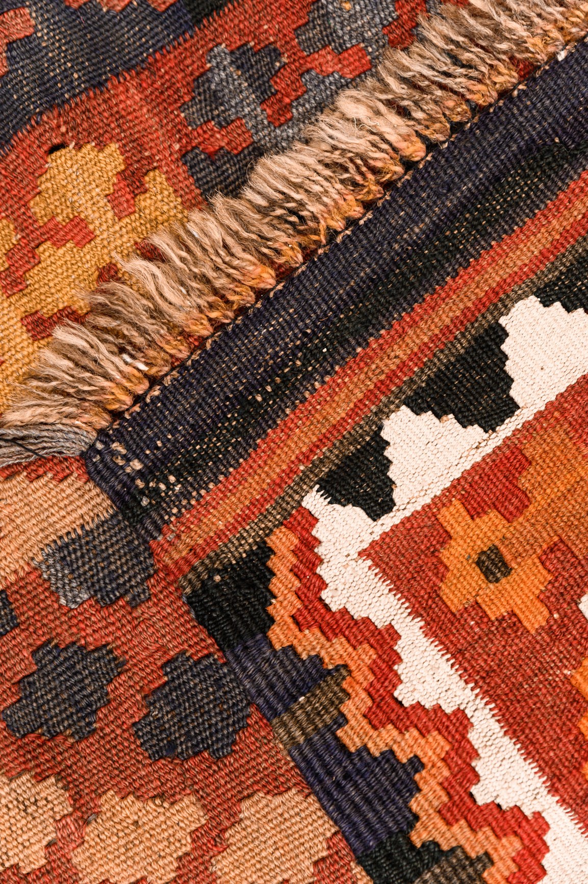 Red Vintage Persian Wool Kilim 175cm x 82cm