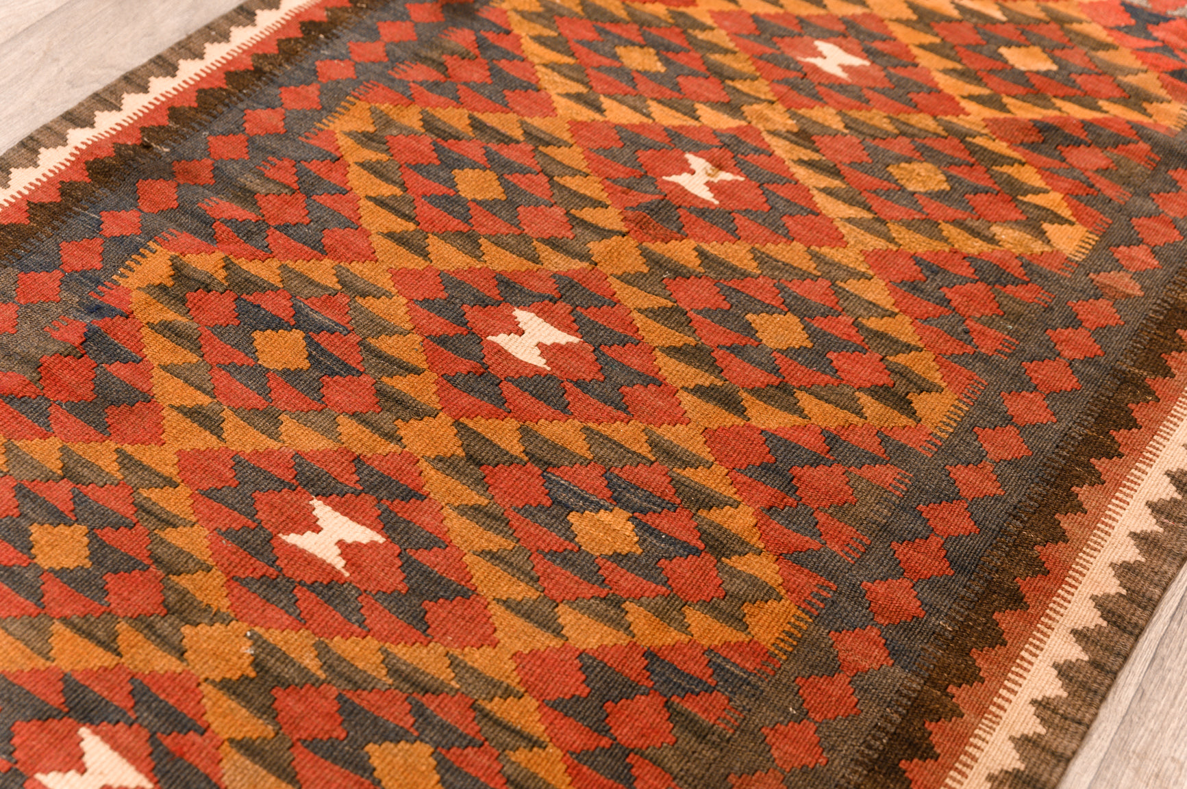 Red Vintage Persian Kilim 193cm x 104cm