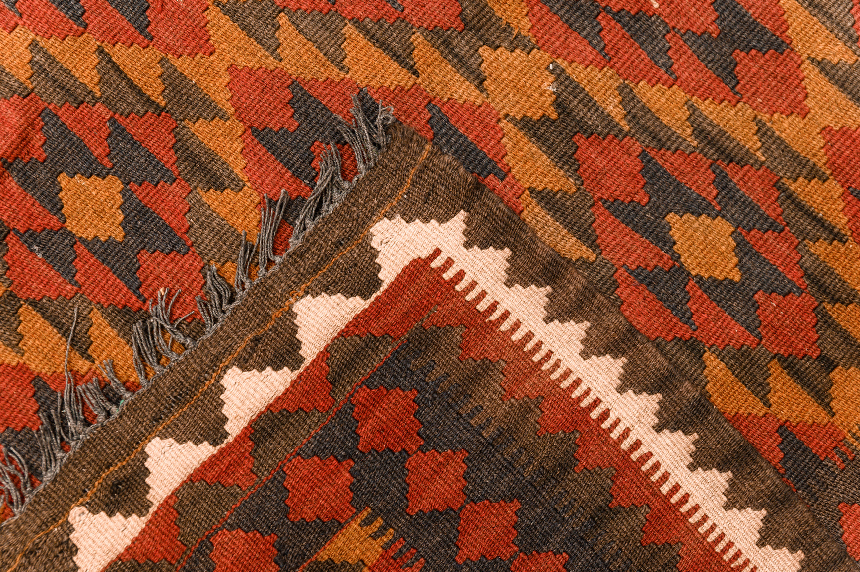 Red Vintage Persian Kilim 193cm x 104cm