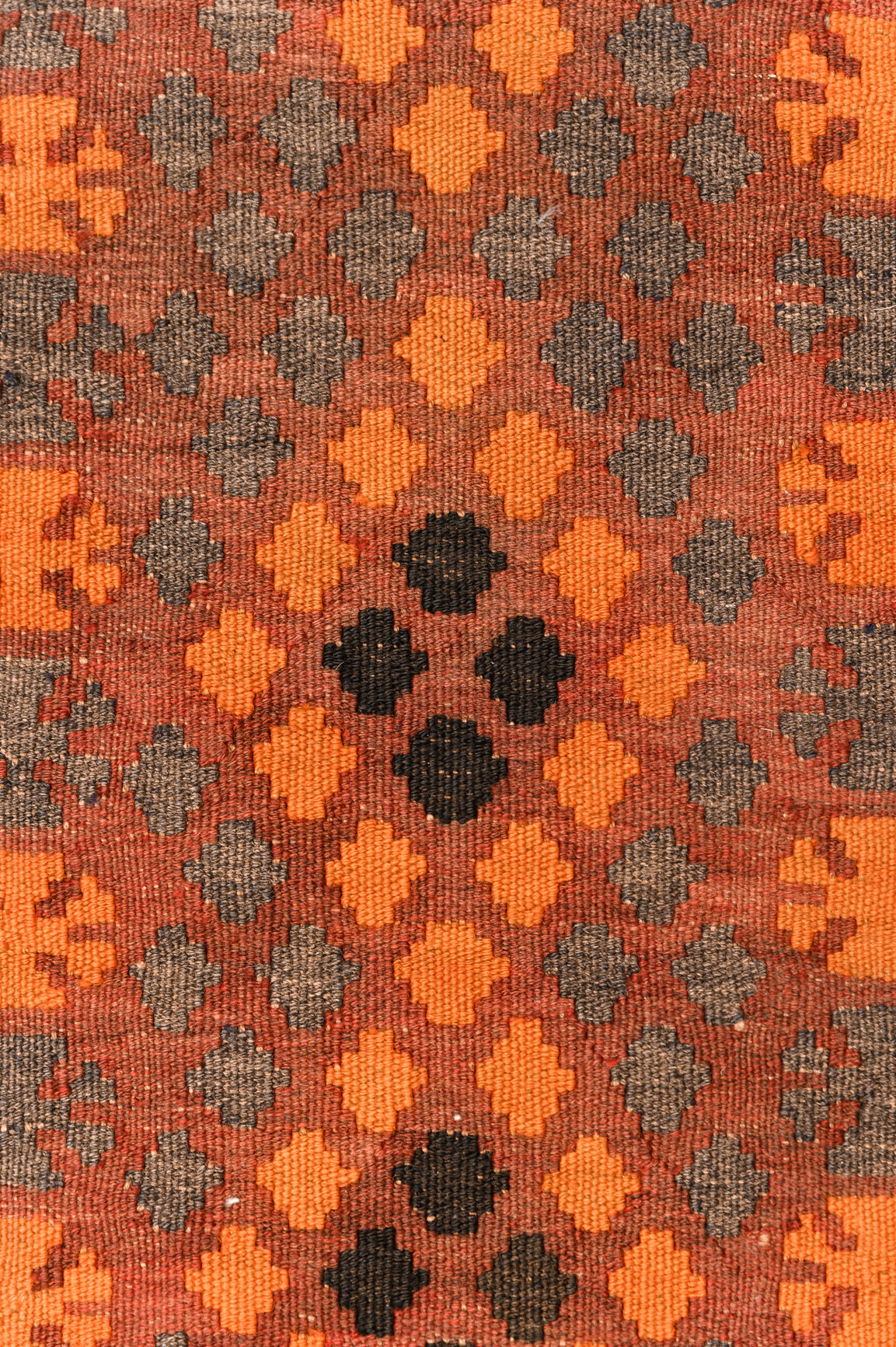 Orange Red Vintage Persian Kilim Runner 175cm x 66cm