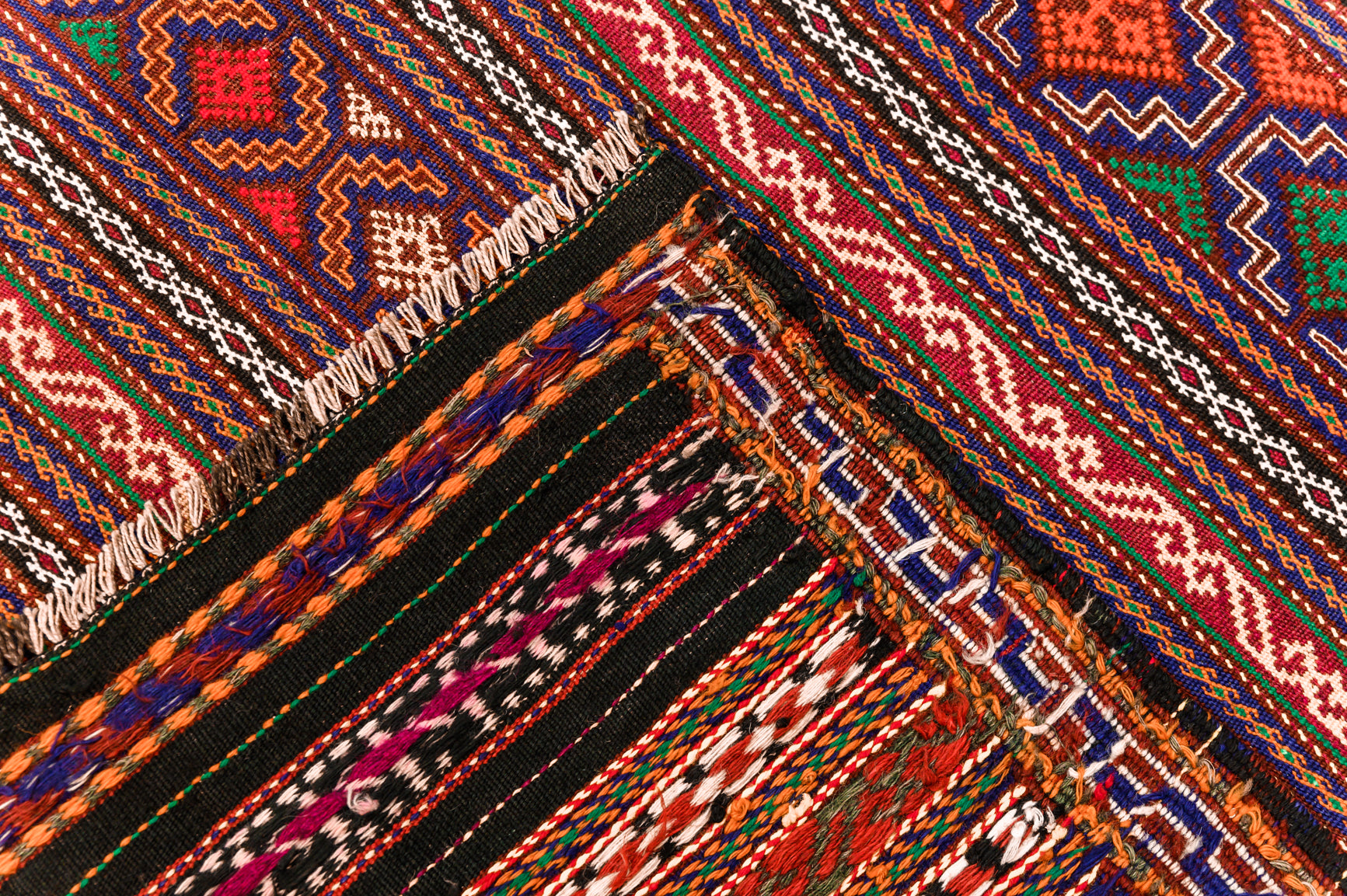 Multicolour Persian Sumak Kilim Wool Rug 199cm x 122cm