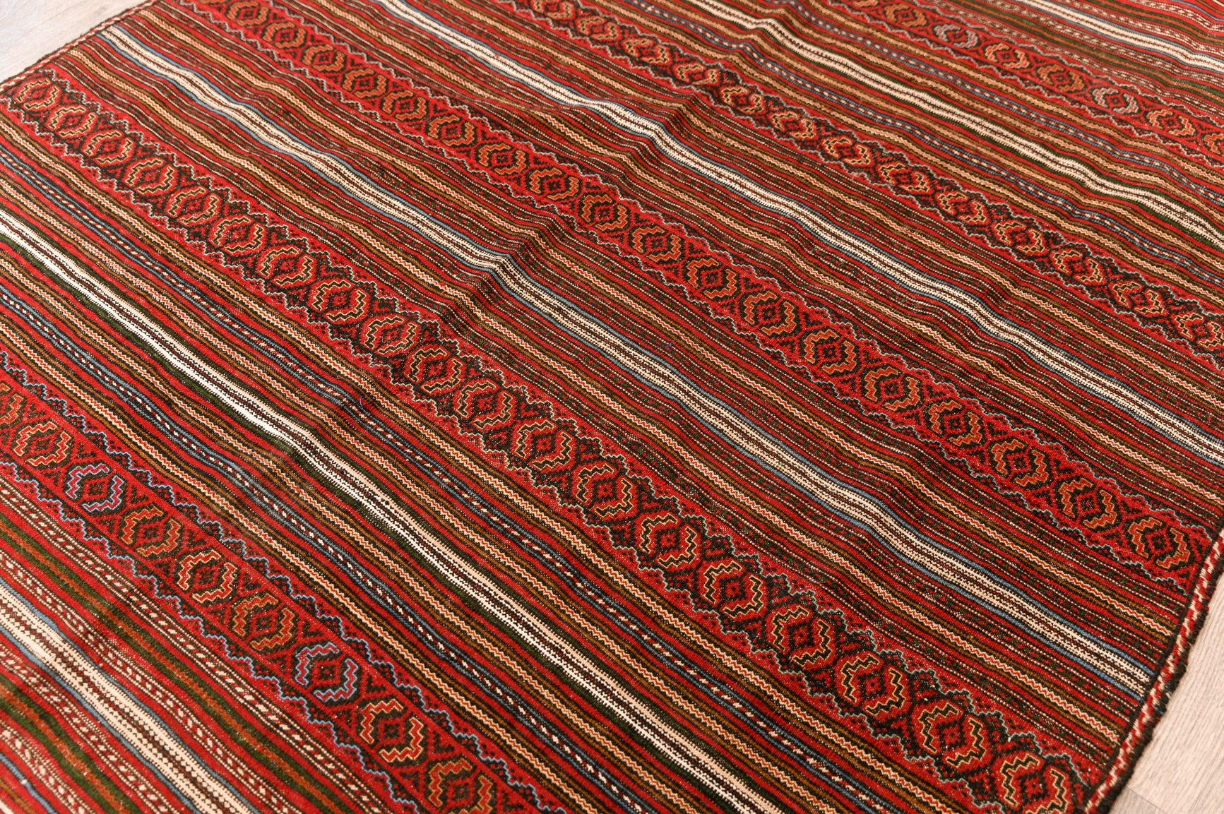 Red Vintage Persian Wool Sumak 177cm x 151cm