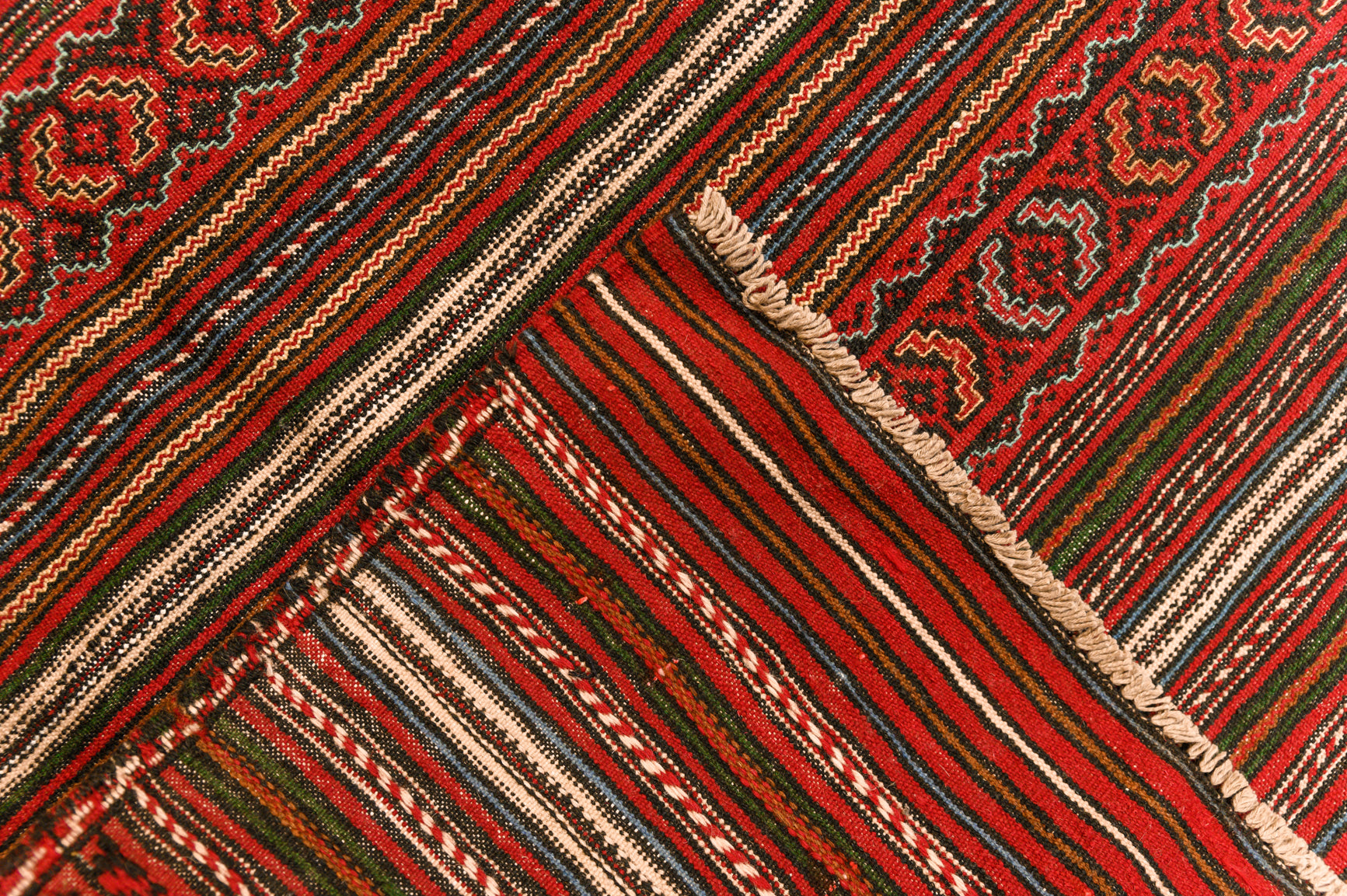 Red Vintage Persian Wool Sumak 177cm x 151cm