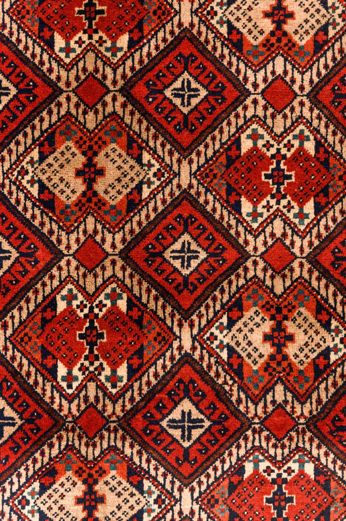 Red Fine Afghan Kundus Wool Rug 284cm x 196cm