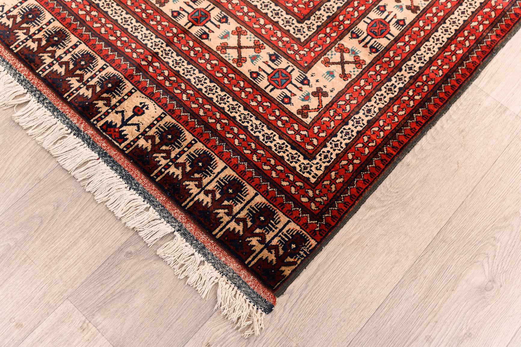 Red Fine Afghan Kundus Wool Rug 284cm x 196cm