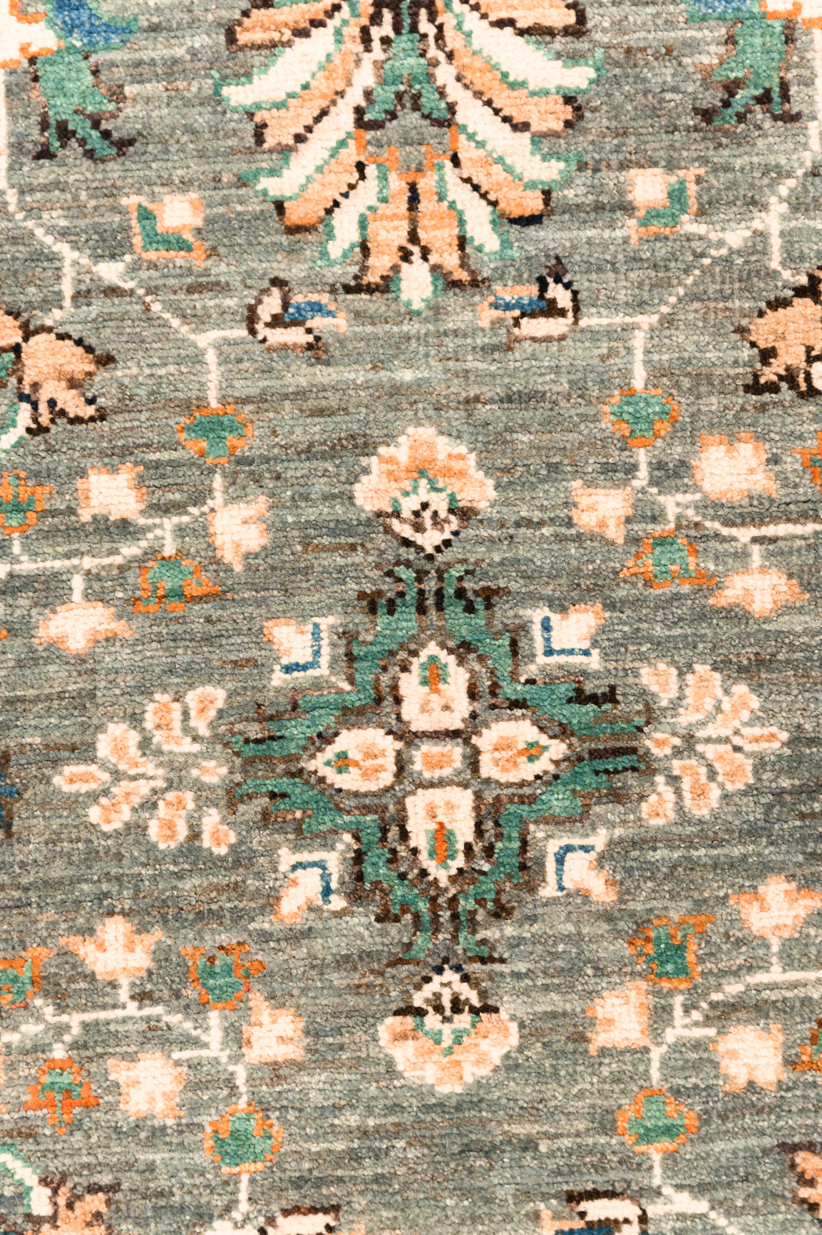 Grey Afghan Chobi Runner 314cm x 87cm