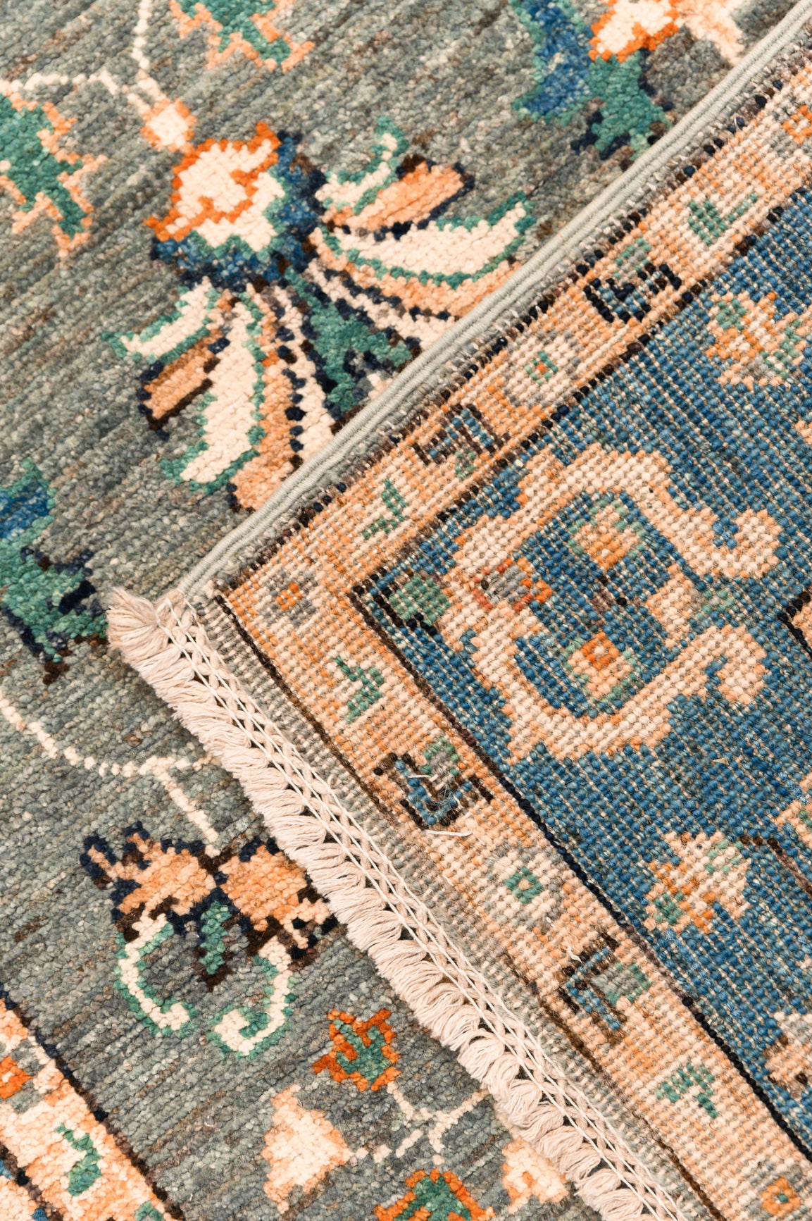 Grey Afghan Chobi Runner 314cm x 87cm