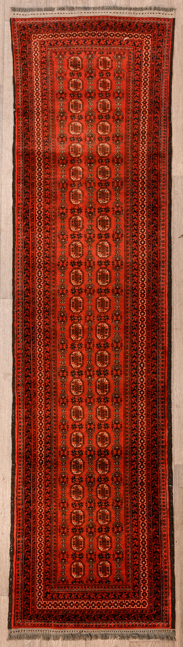 Vintage Afghan Waziri Kundus Wool Runner 290cm x 75cm