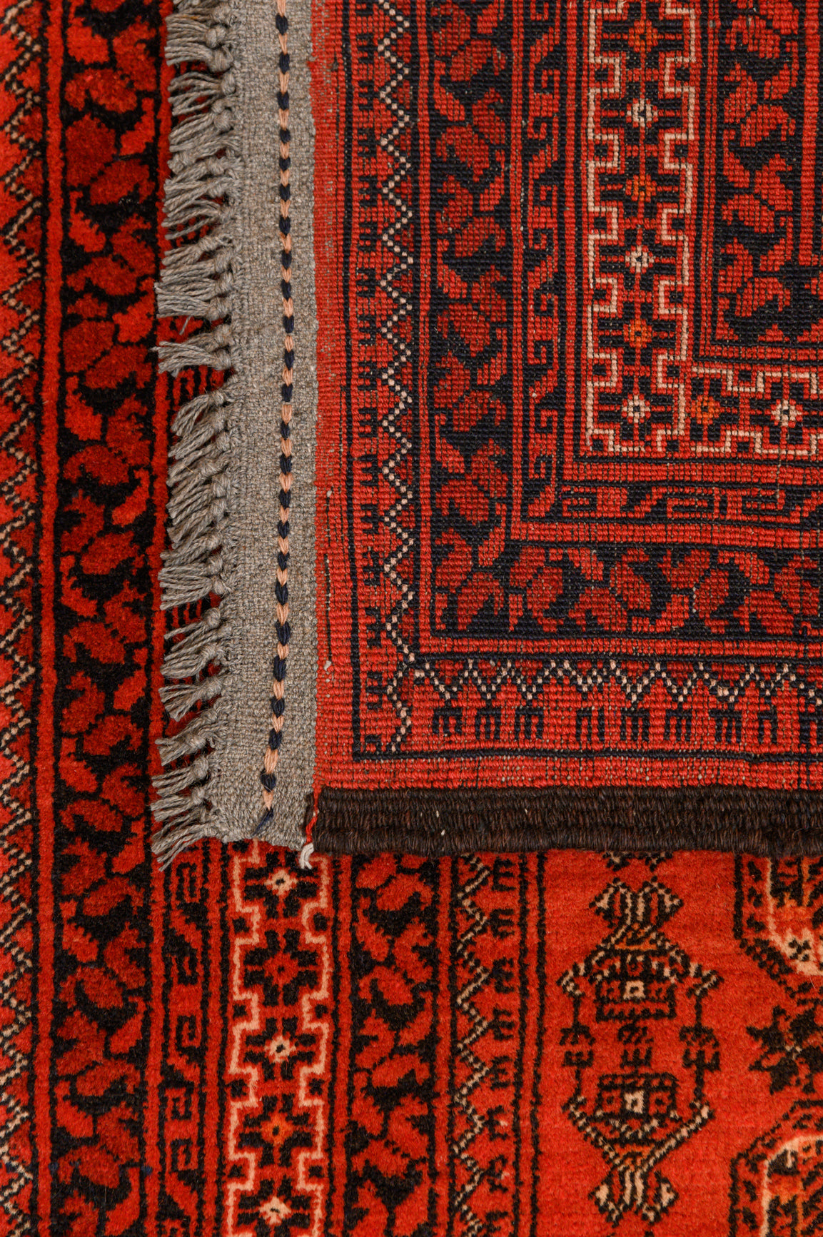 Vintage Afghan Waziri Kundus Wool Runner 290cm x 75cm