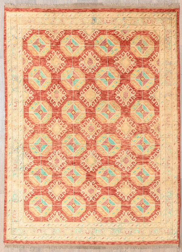 Orange Morrocan Oushak Wool Rug 233cm x 173cm