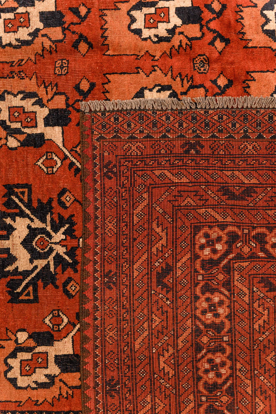 Vintage Terracotta Afghan Kundus Wool Rug 292cm x 205cm