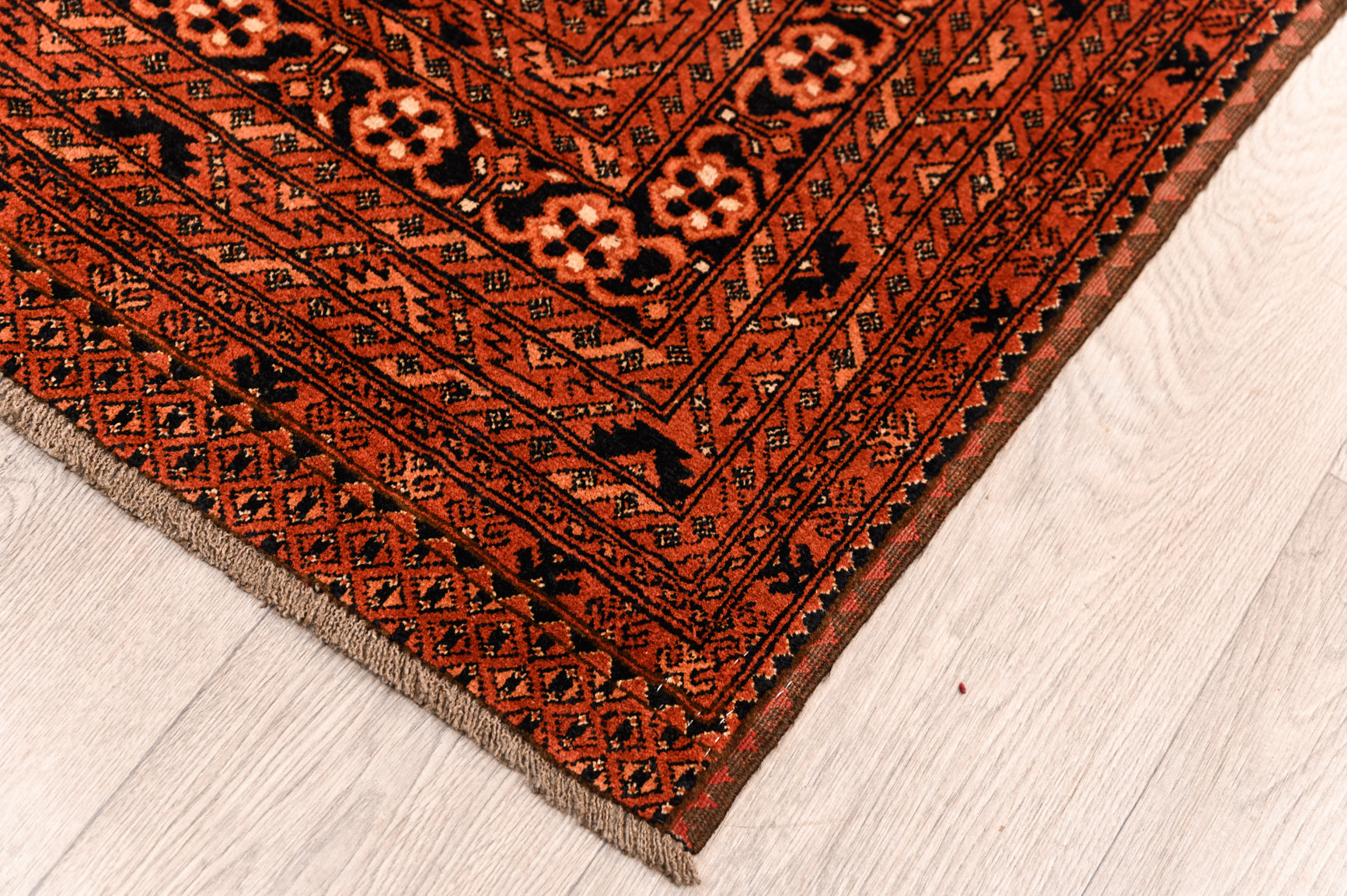 Vintage Terracotta Afghan Kundus Wool Rug 292cm x 205cm