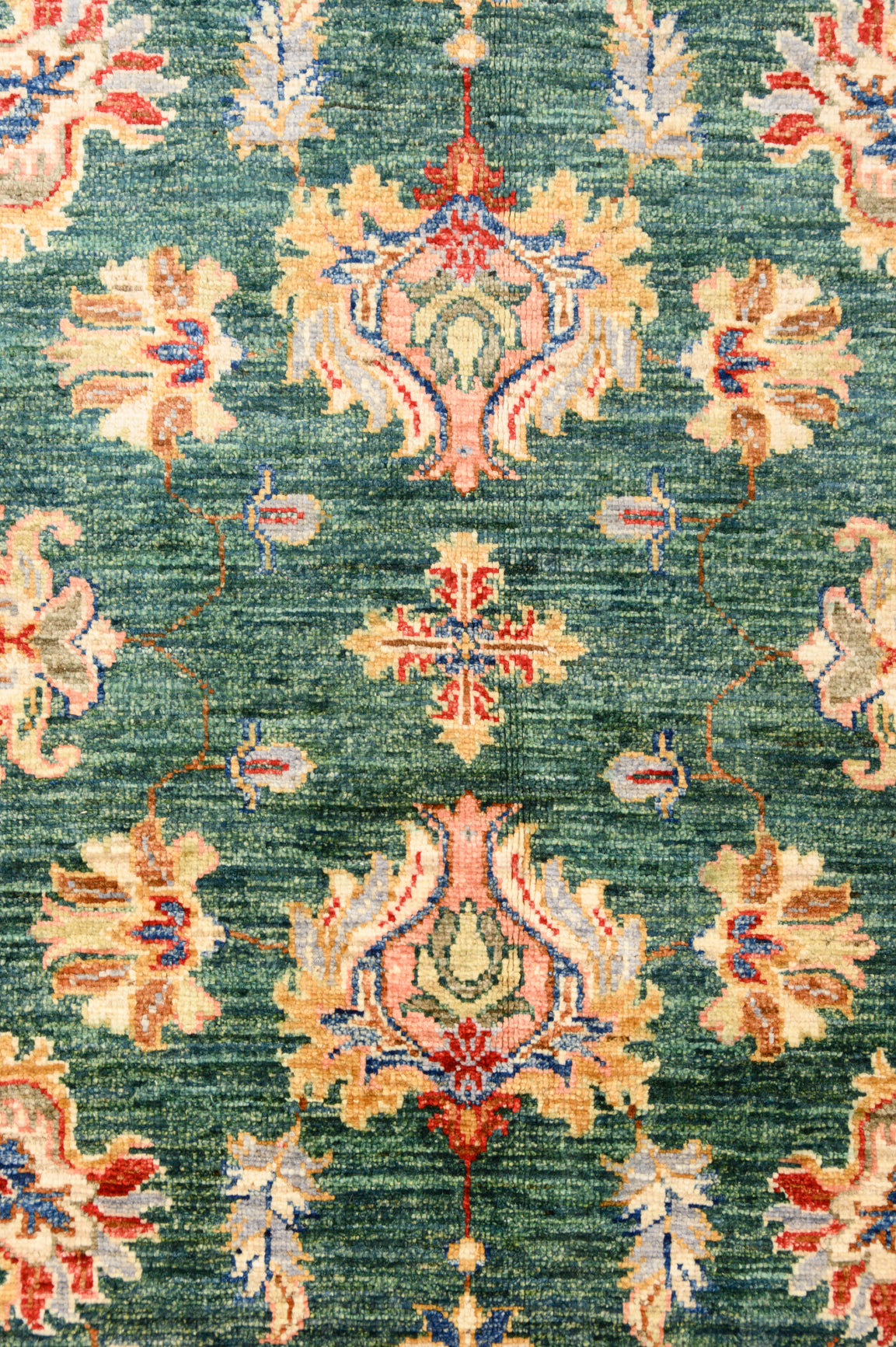 Green Afghan Chobi Rug 184cm x 121cm