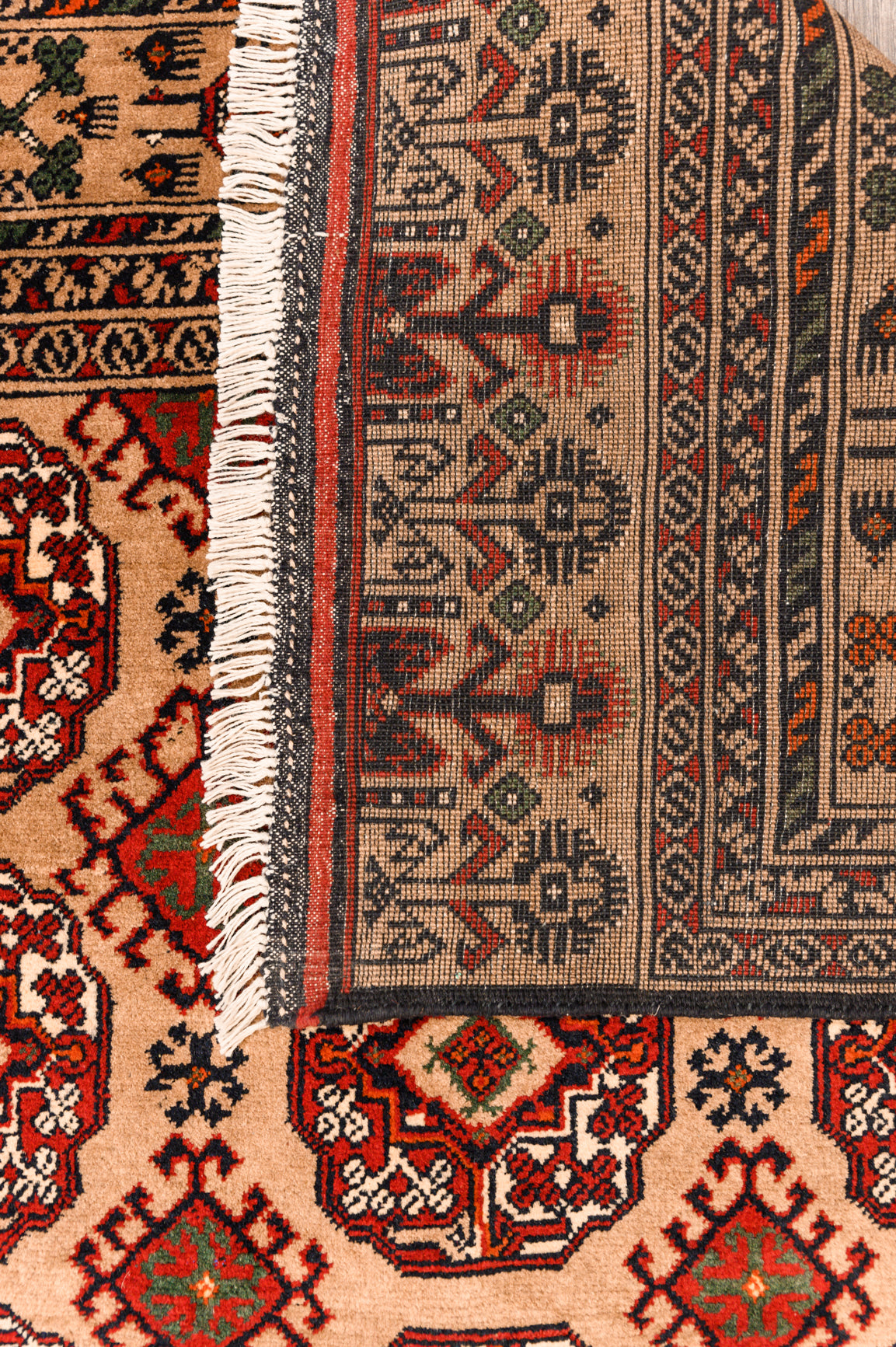 Beige Afghan Kundus Wool Rug 199cm x 151cm