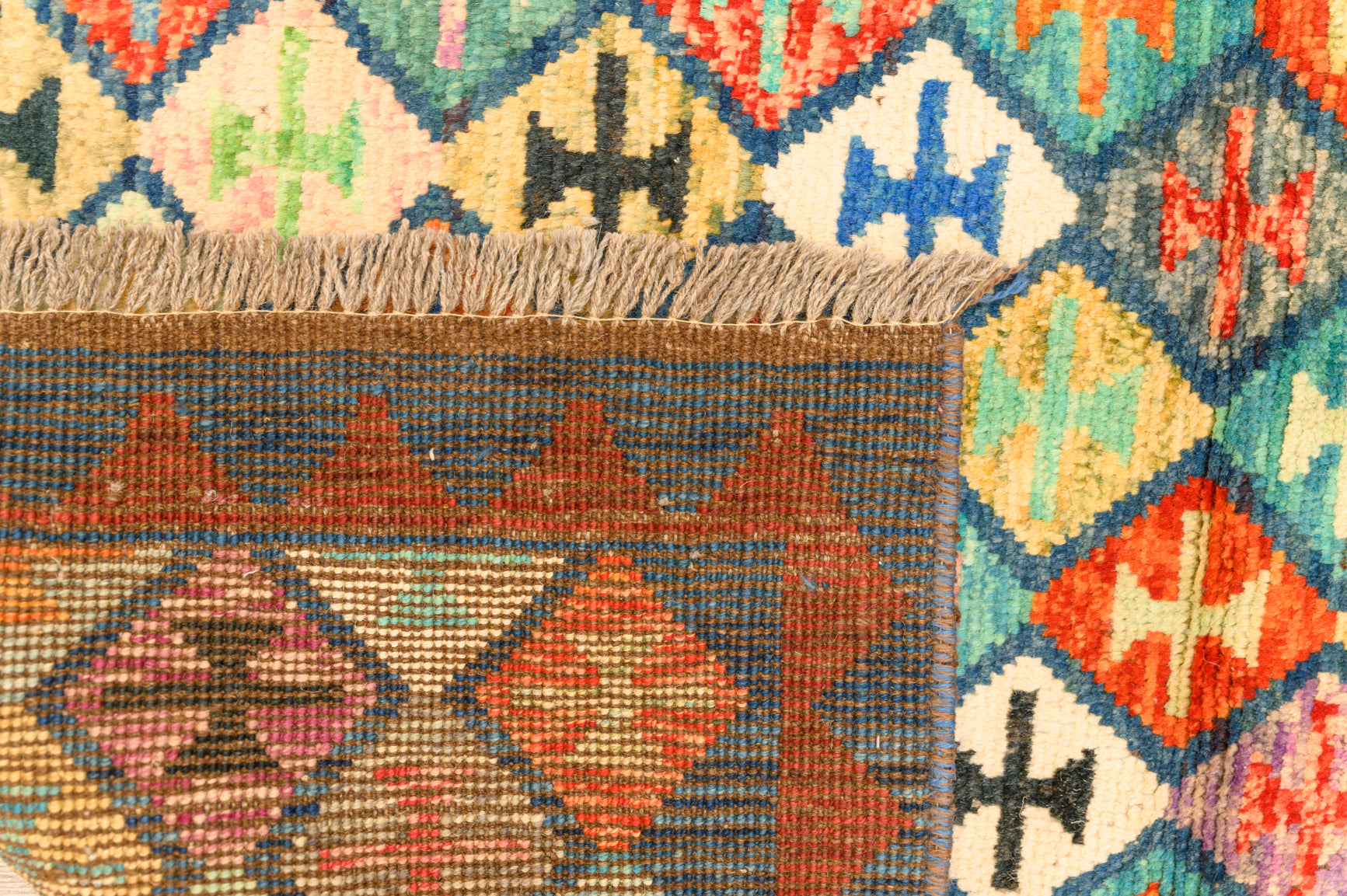 Multicolour Morrocan Oushak Wool Rug 148cm x 102cm